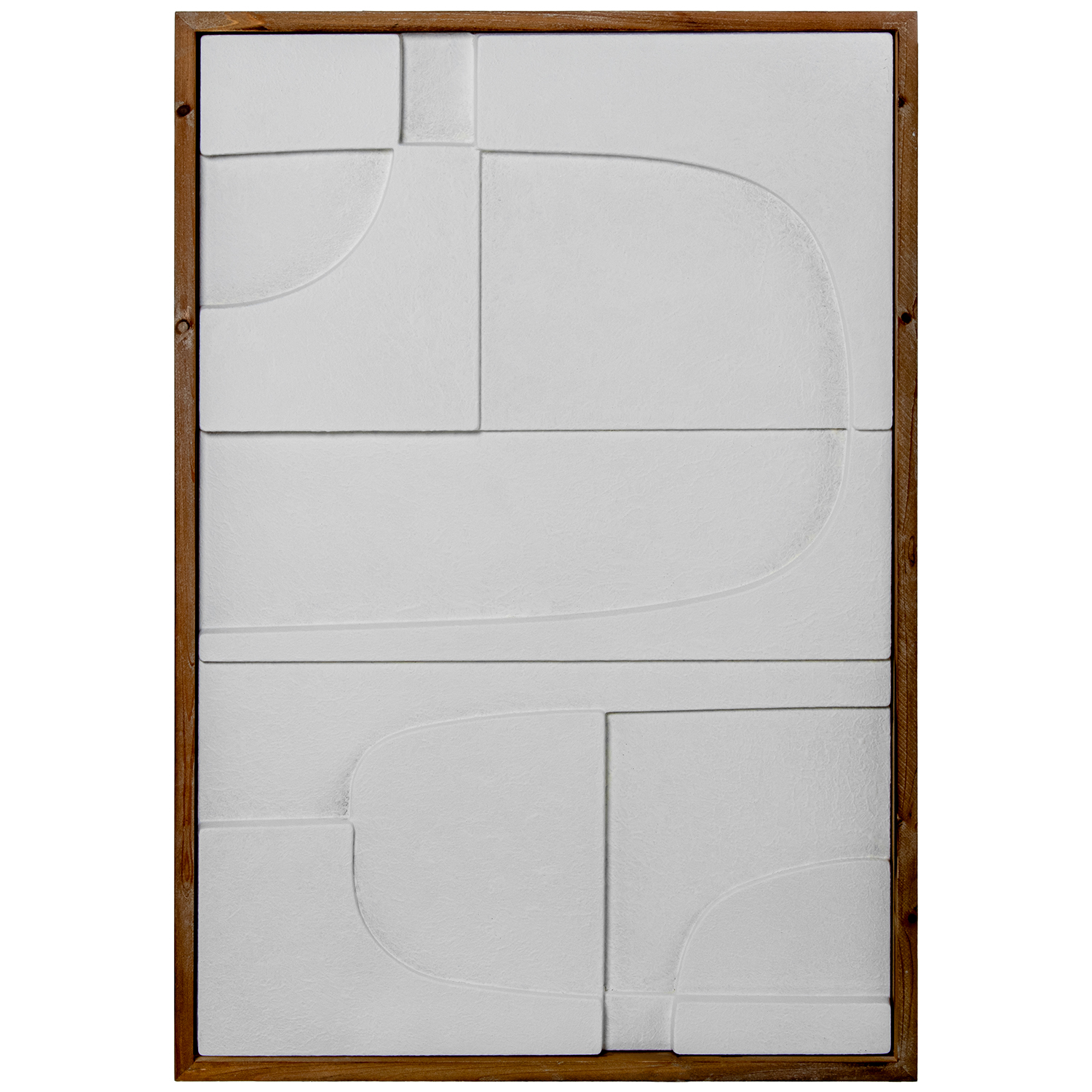 CUADRO MADERA ABSTRACTO BLANCO