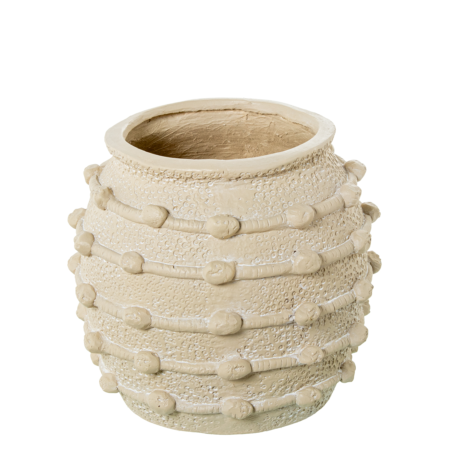 JARRÓN CERÁMICA BEIGE