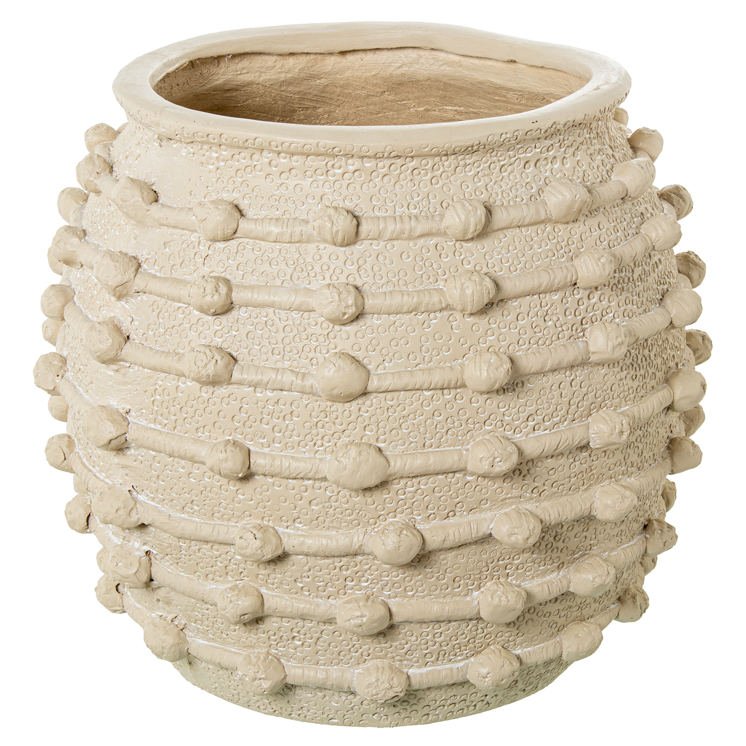 JARRÓN CERÁMICA BEIGE
