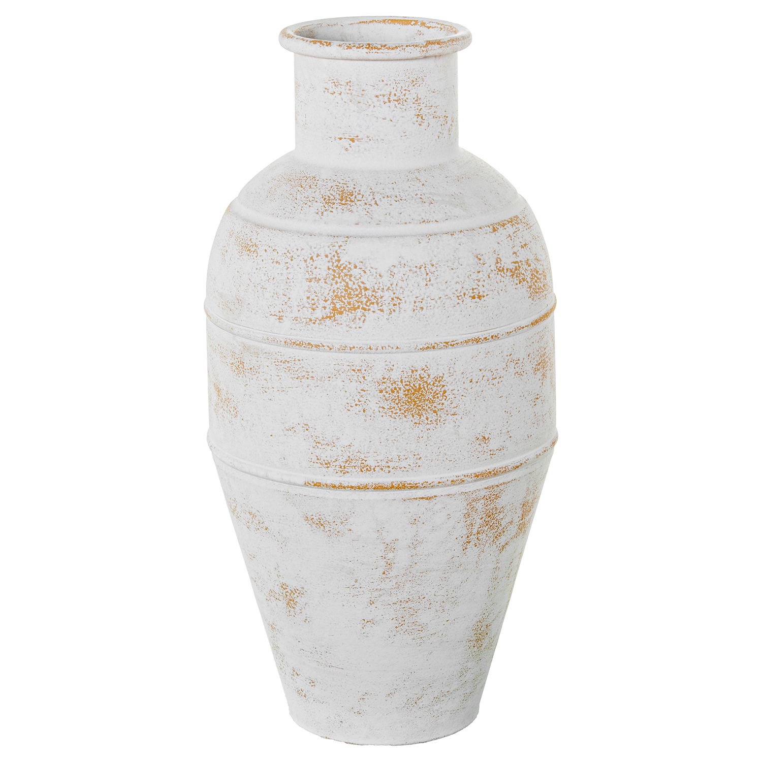 JARRÓN CERAMICA BLANCOO/ MADERA