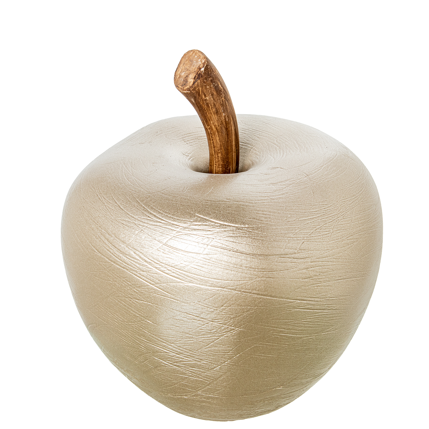 FIGURA MANZANA CERÁMICA 30X40CM PLATA-CHAMPÁN