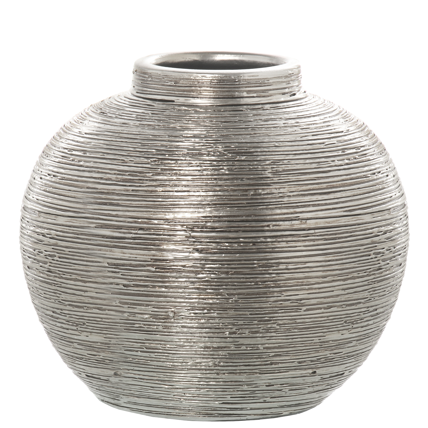 JARRÓN CERÁMICA PLATA ø30CM