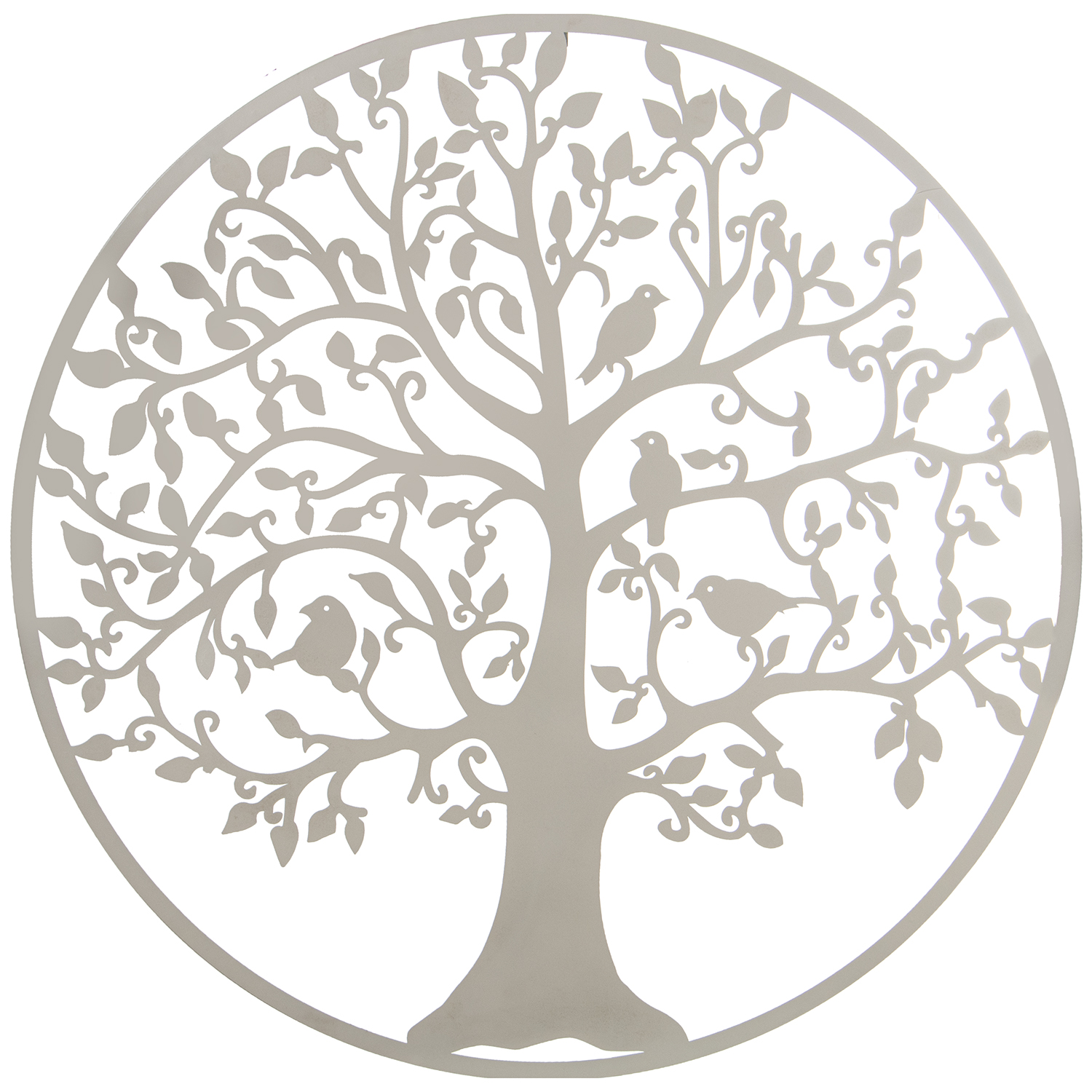 ADORNO PARED METAL ÁRBOL BLANC