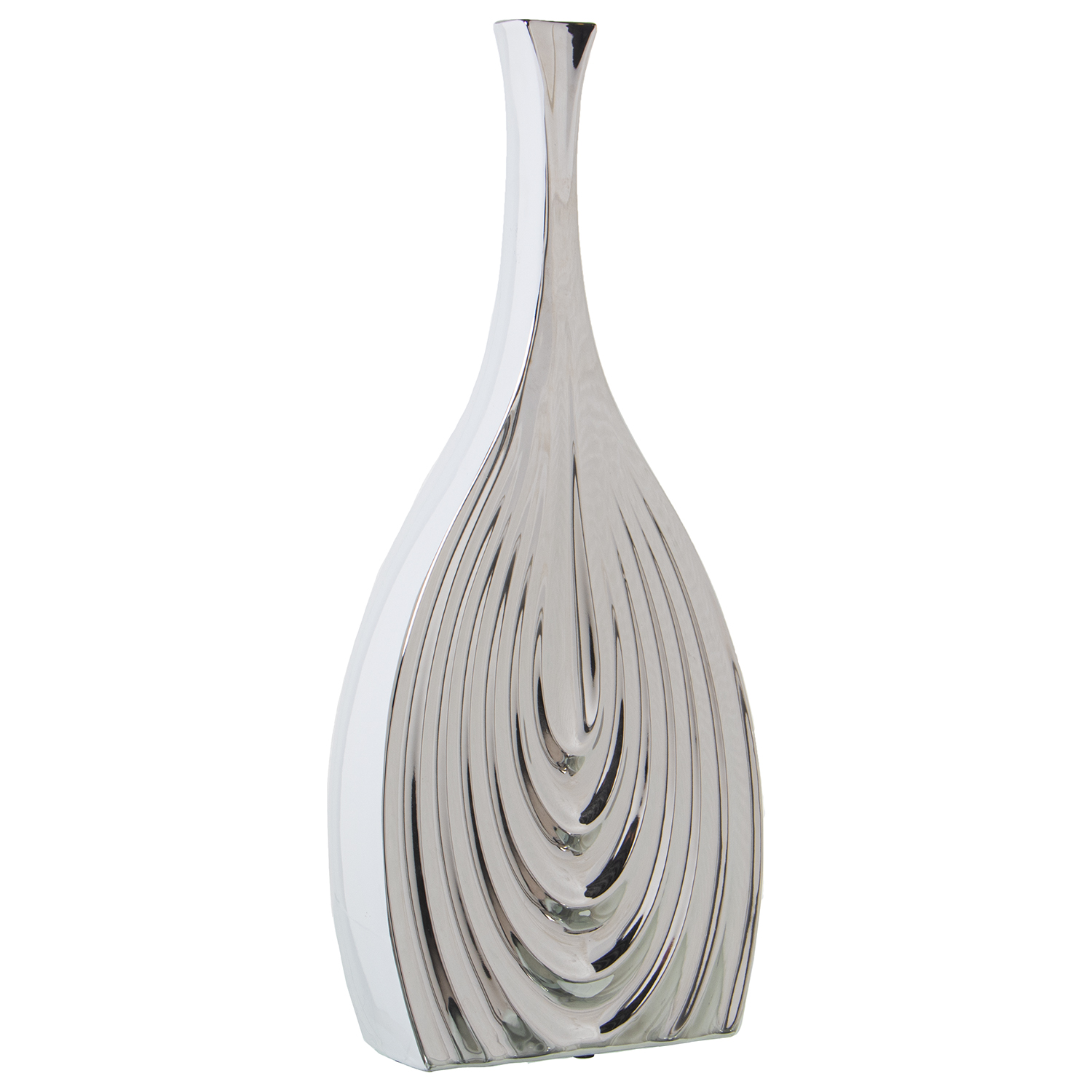 JARRON CERAMICA 47CM BLANCO/PL