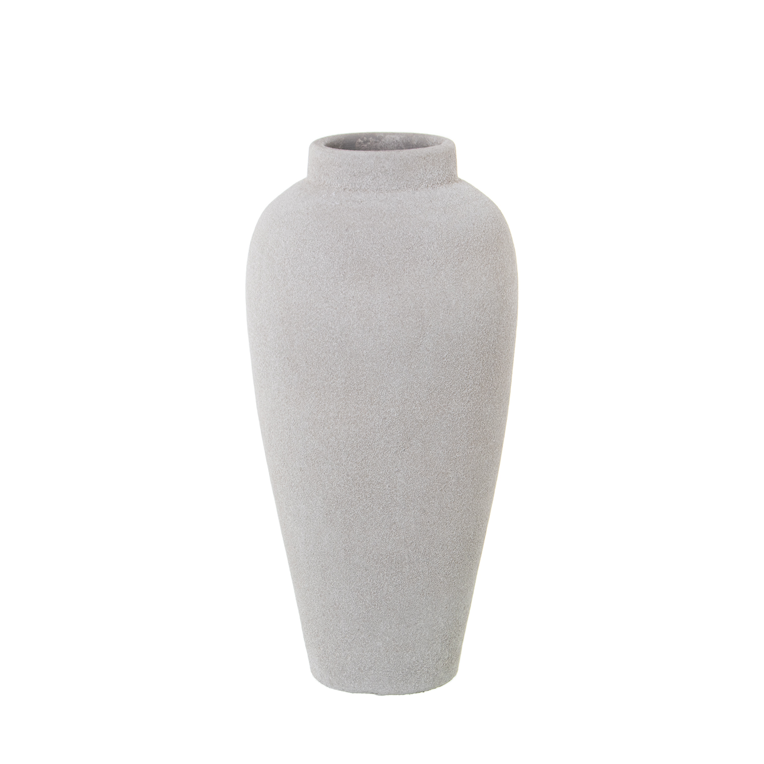 JARRON CERAMICA 35CM BLANCO ARENA
