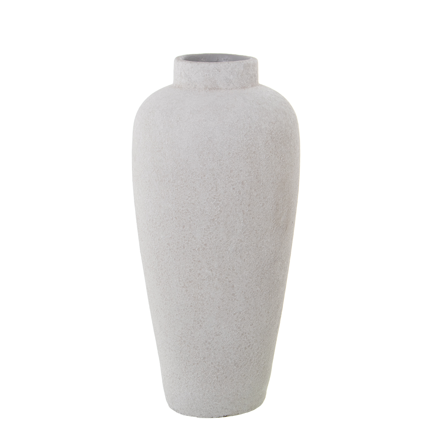 JARRON CERAMICA 40CM BLANCO ARENA