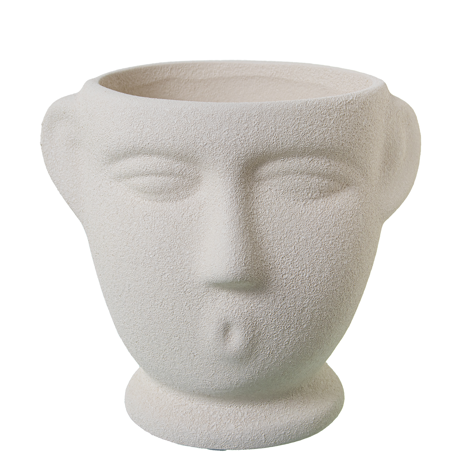 MACETERO CERÁMICA ROSTRO BEIGEICA BEIGE ARENA