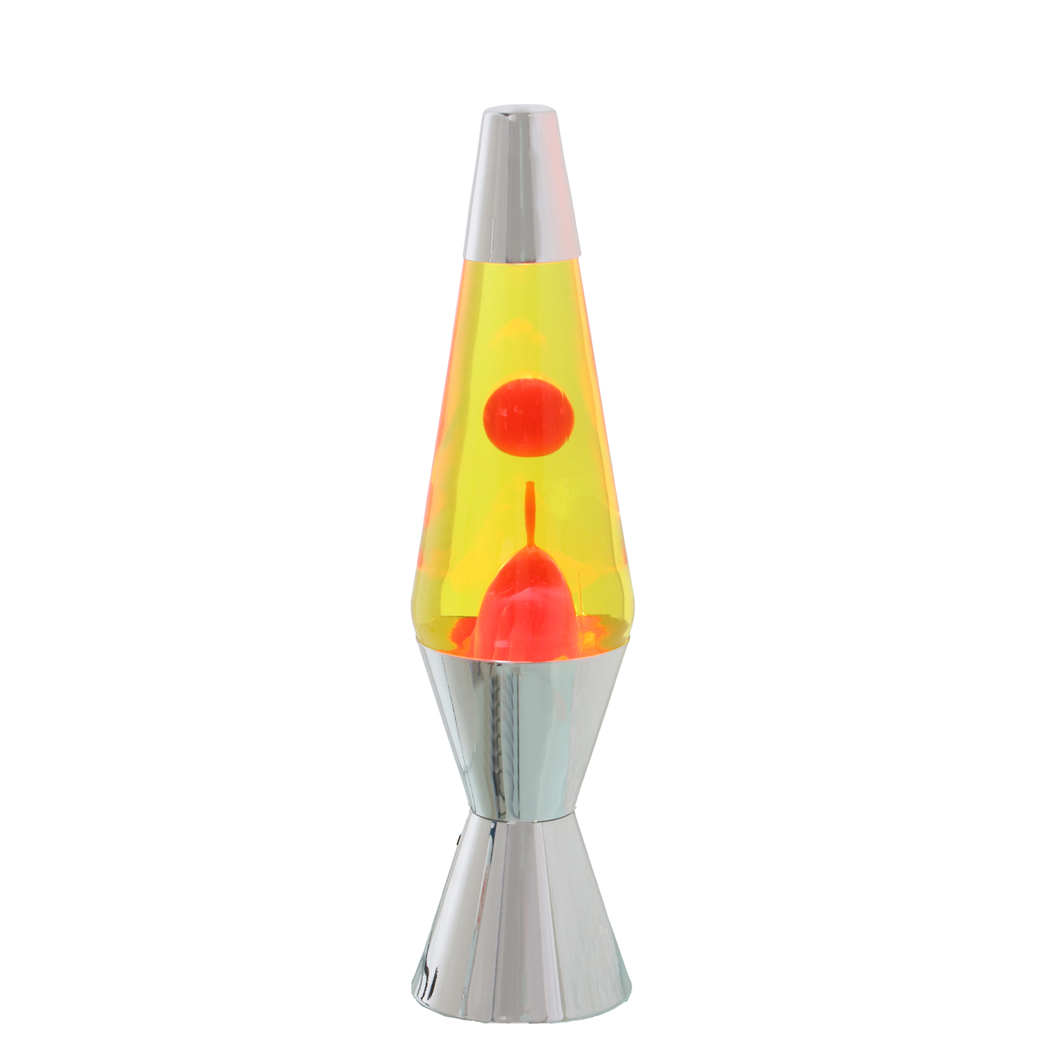 LÁMPARA LAVA METAL BRILLO LIQUIDO TRANSP./ROJO +BOMBILLA REP