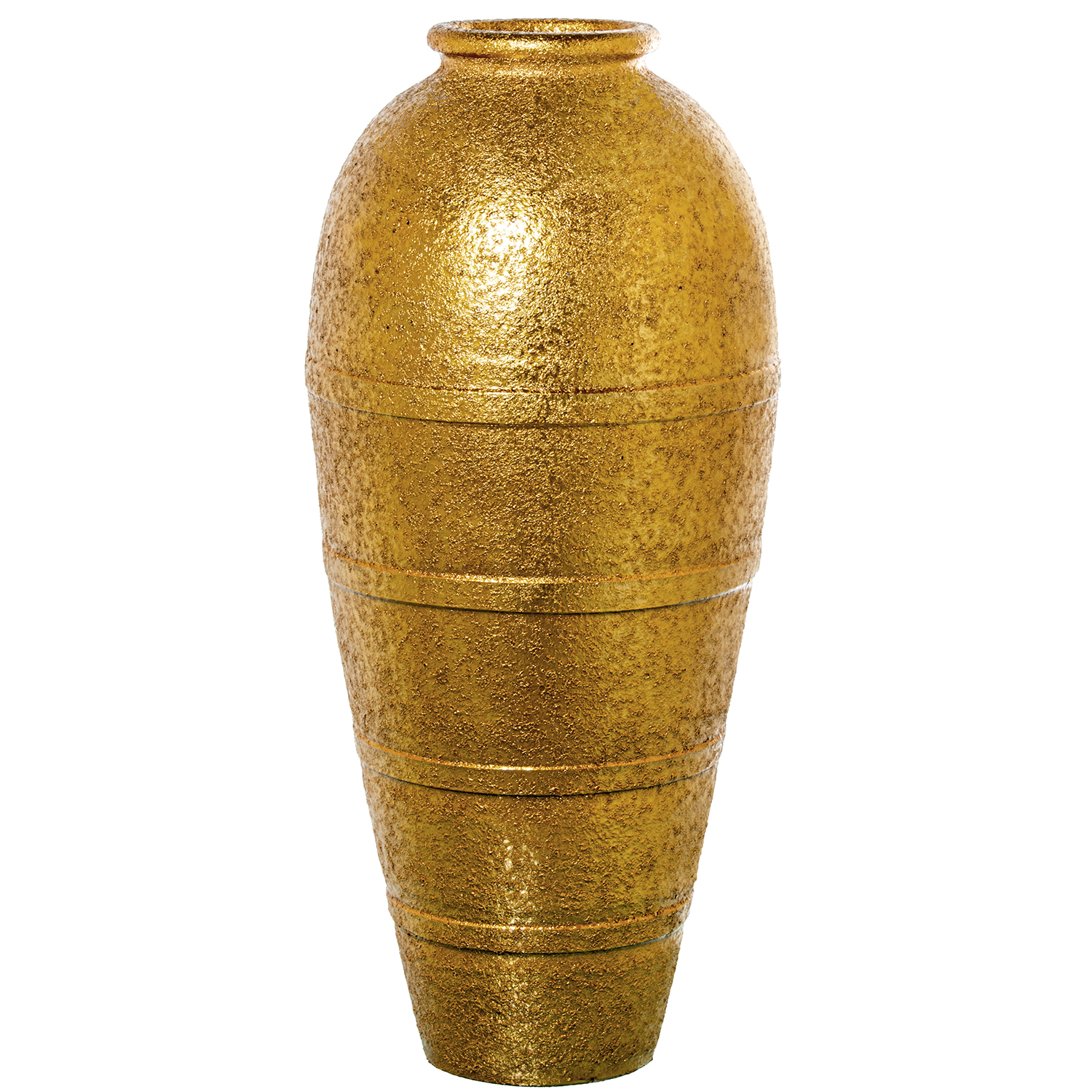 JARRÓN CERÁMICA 80CM DORADO