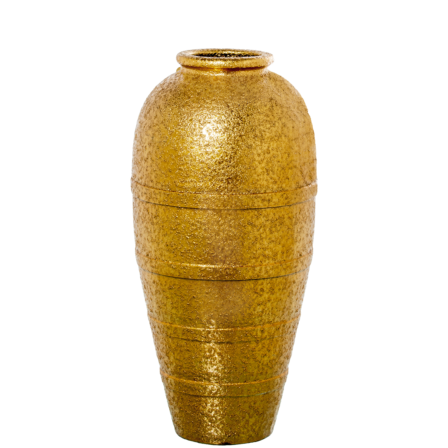 JARRÓN CERÁMICA 60CM DORADO