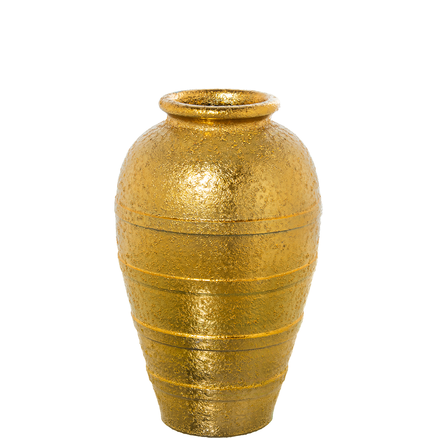 JARRÓN CERÁMICA 40CM DORADO