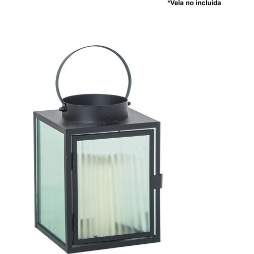 FAROL PORTAVELAS 20CM METAL NEOMADO DORADO
