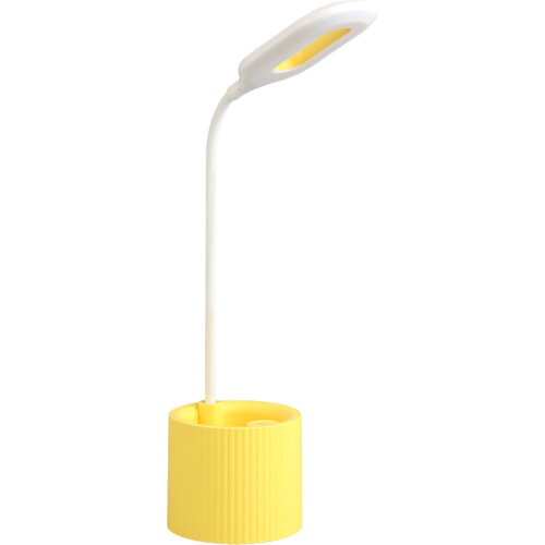 LÁMPARA LED SOBREMESA AMARILLA/PILA RECARGABLE USB