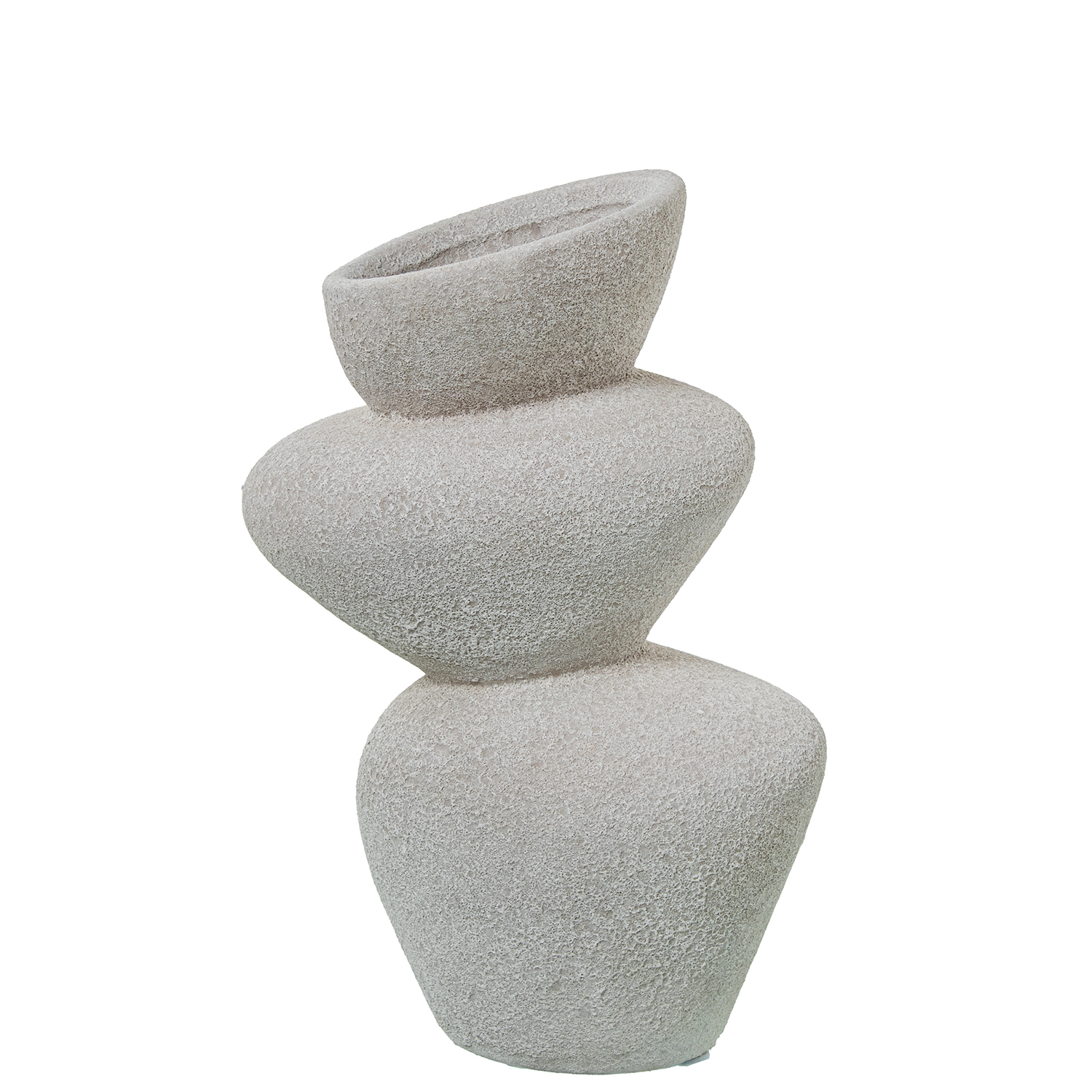 JARRÓN CERÁMICA 30CM BLANCO ARENA