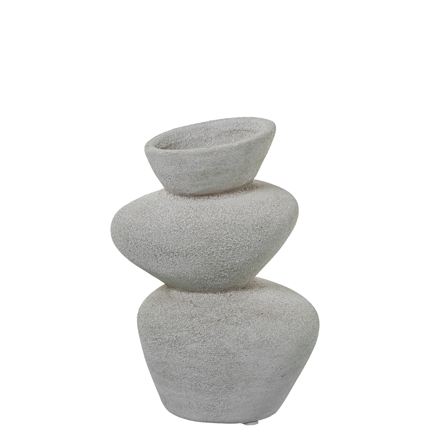 JARRÓN CERÁMICA 25CM BLANCO ARENA