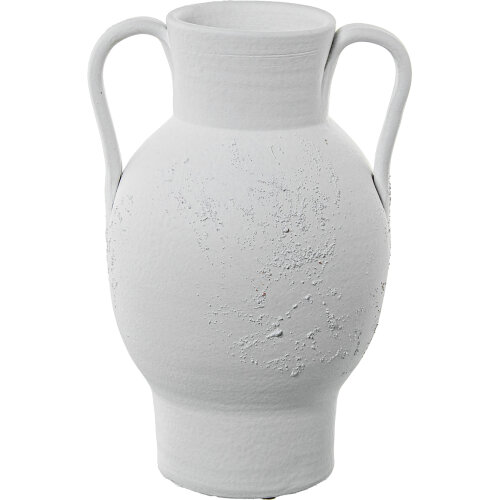 JARRÓN CERÁMICA C/ASAS 30CM BLSTRACTA GRIS