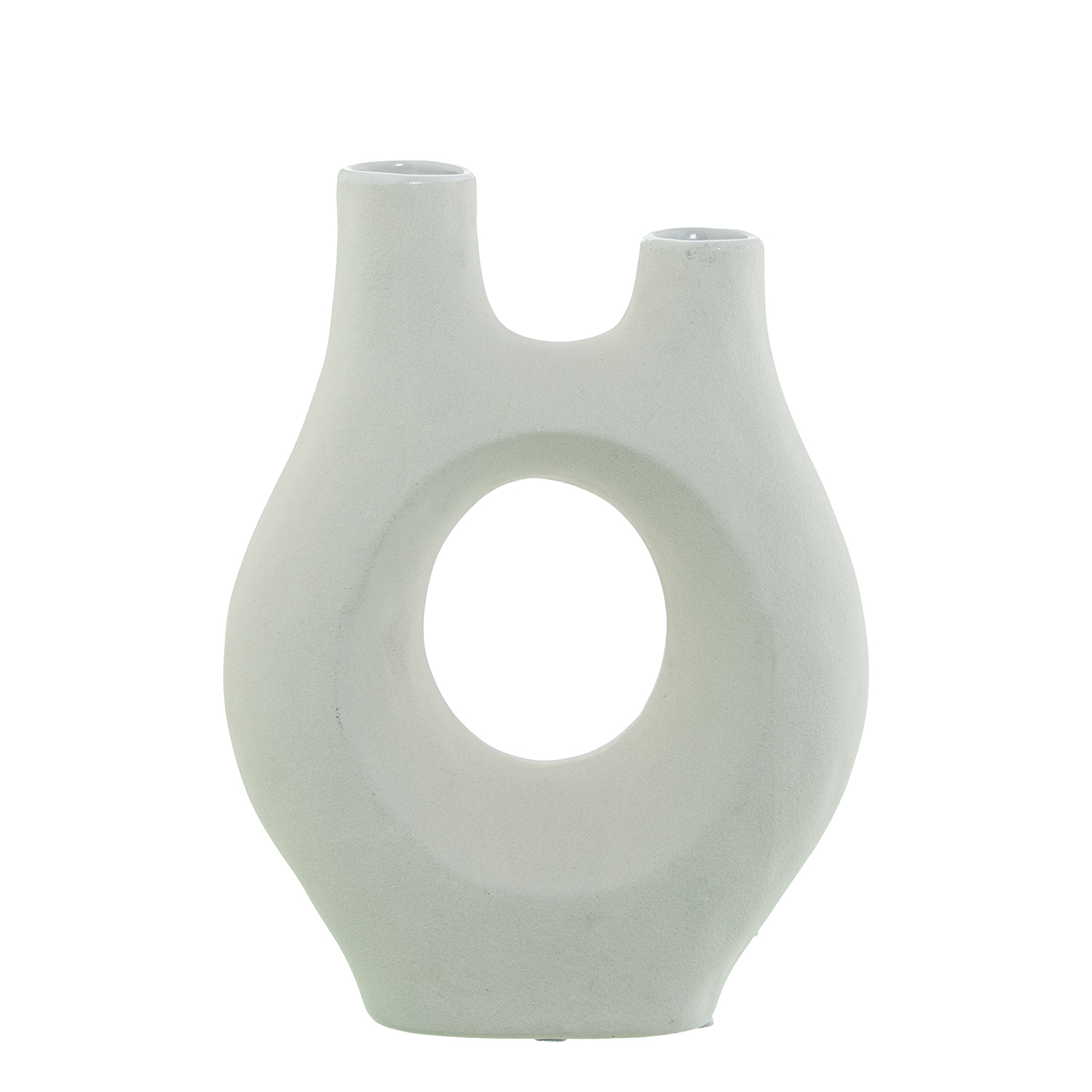 JARRÓN CERÁMICA 26CM BLANCO MATE