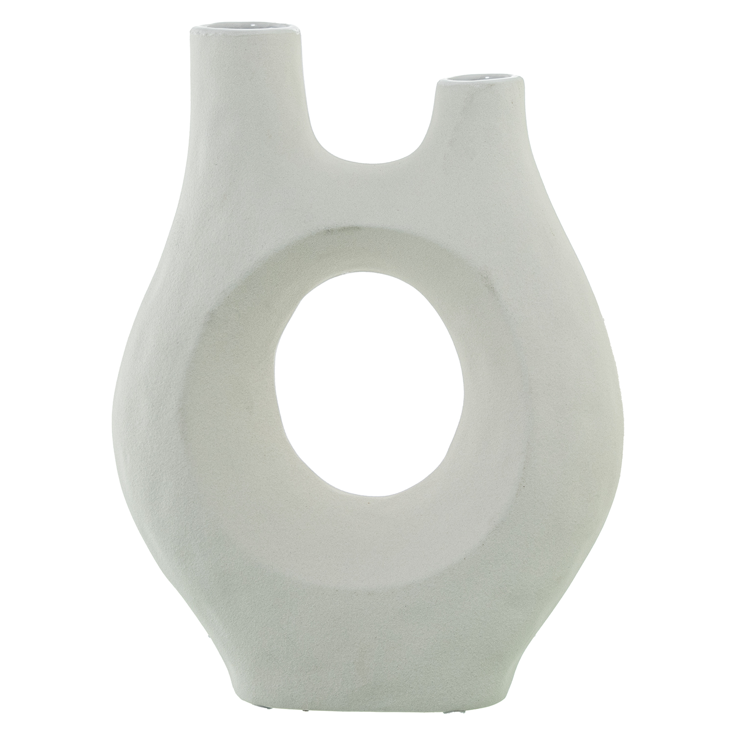 JARRÓN CERÁMICA 30CM BLANCO MATE