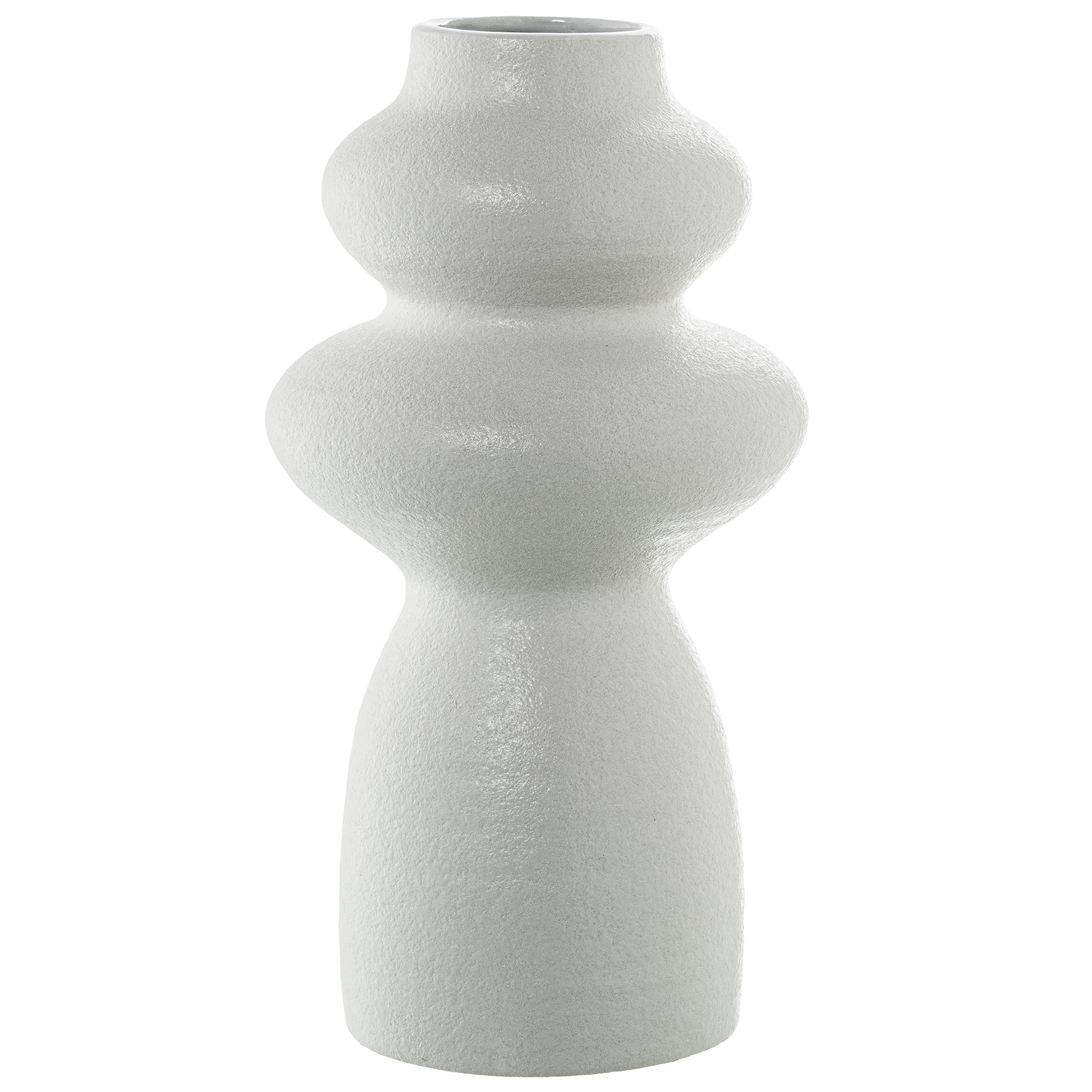 JARRÓN CERÁMICA 32CM BLANCO BRTE