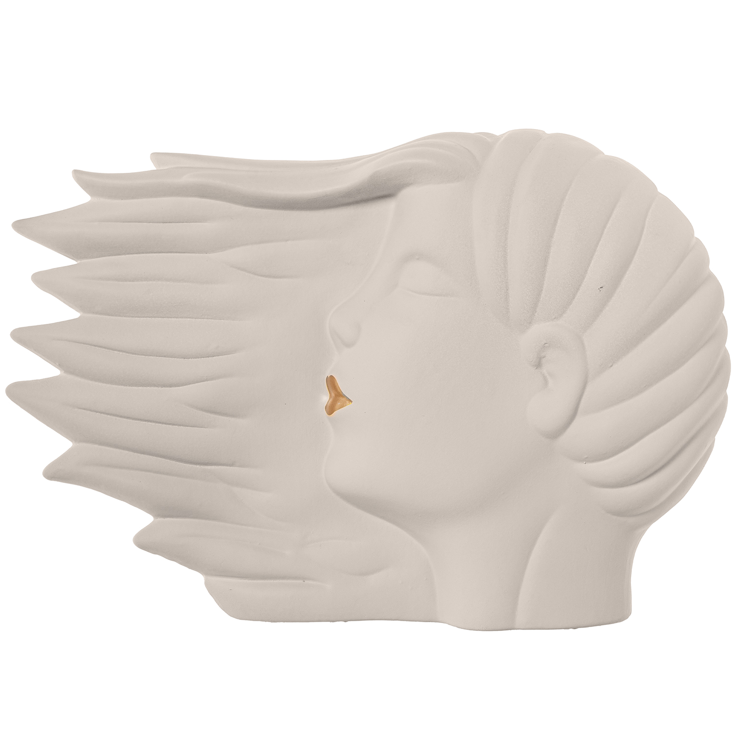 FIGURA CERÁMICA ROSTRO PERFILCREMA