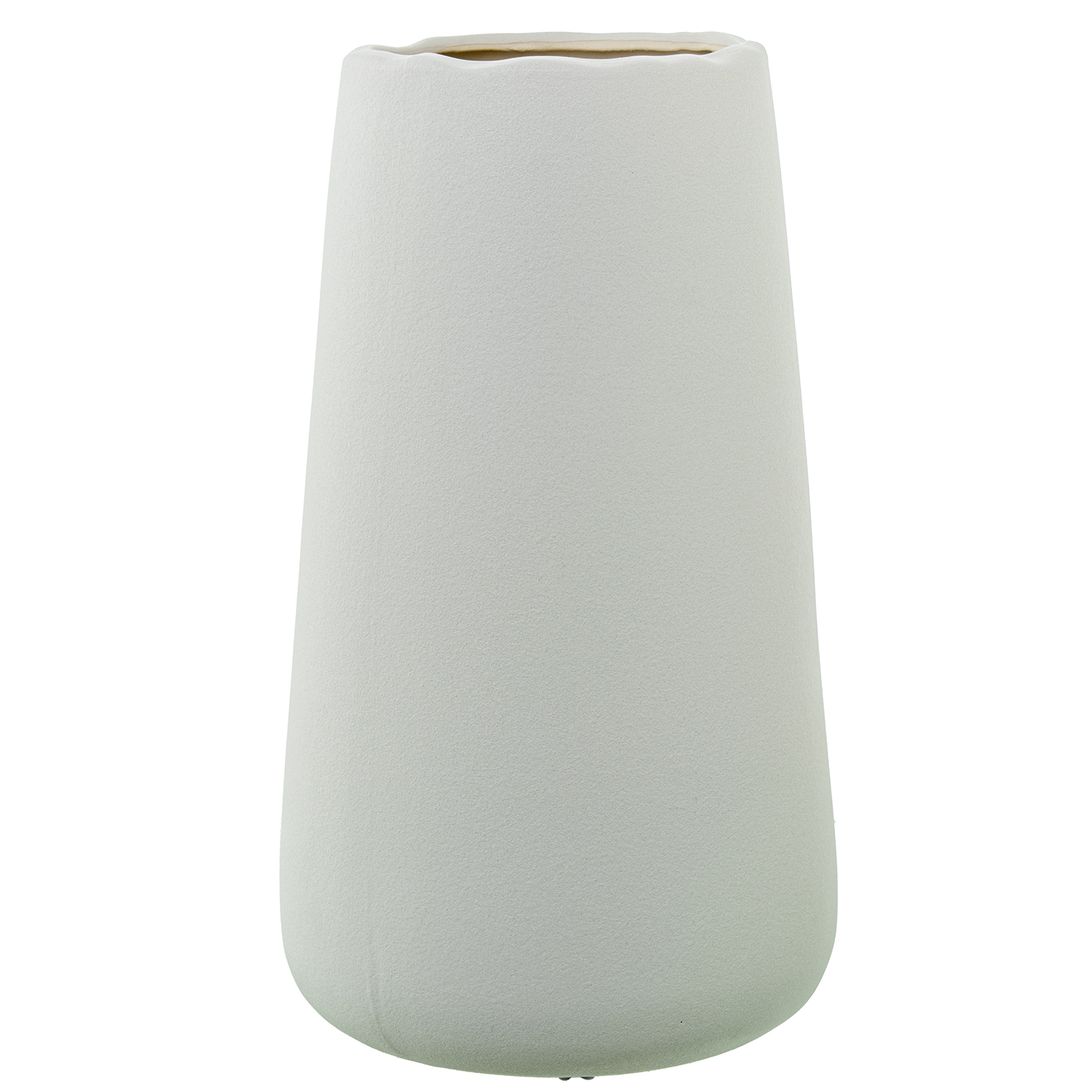 JARRON CERAMICA 28CM CREMA RUGOSA