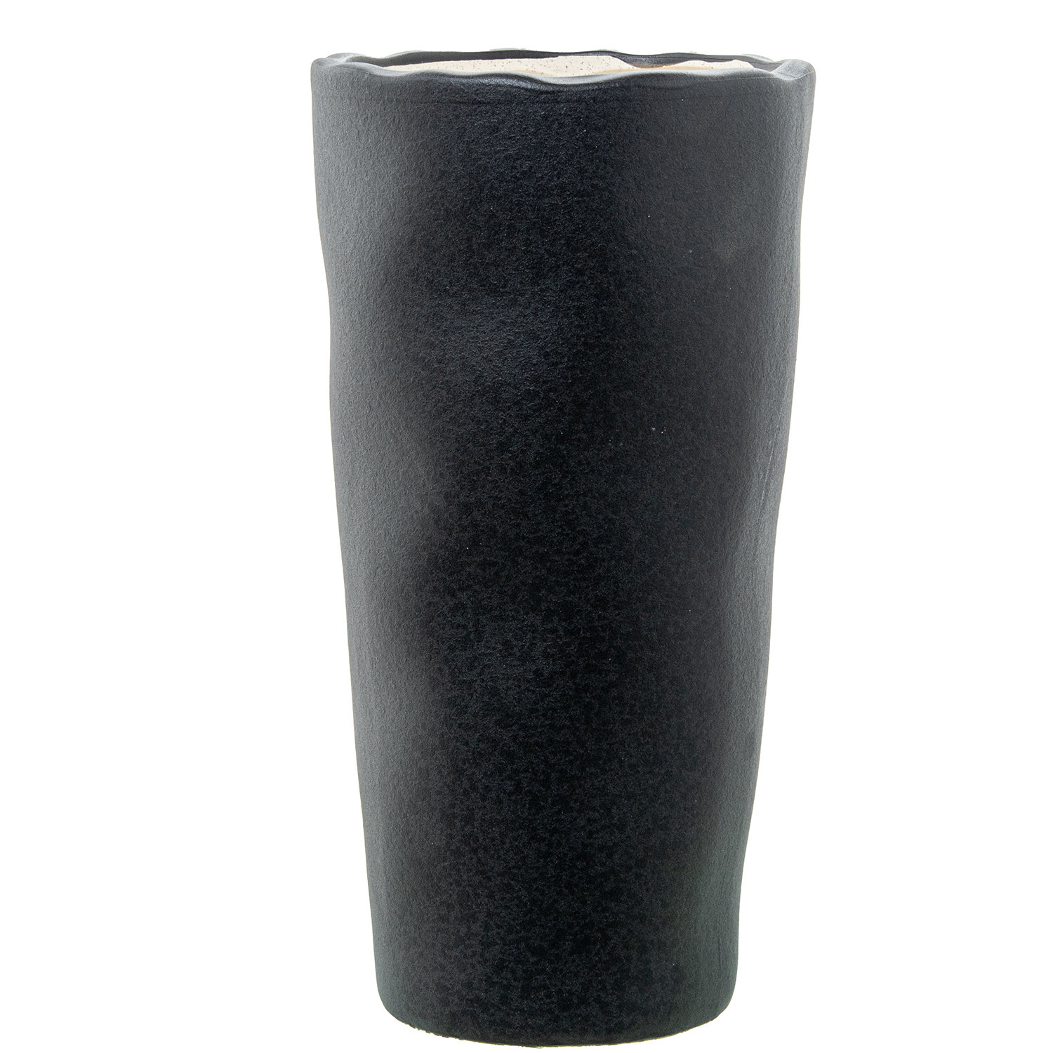 JARRON CERAMICA 28CM NEGRA