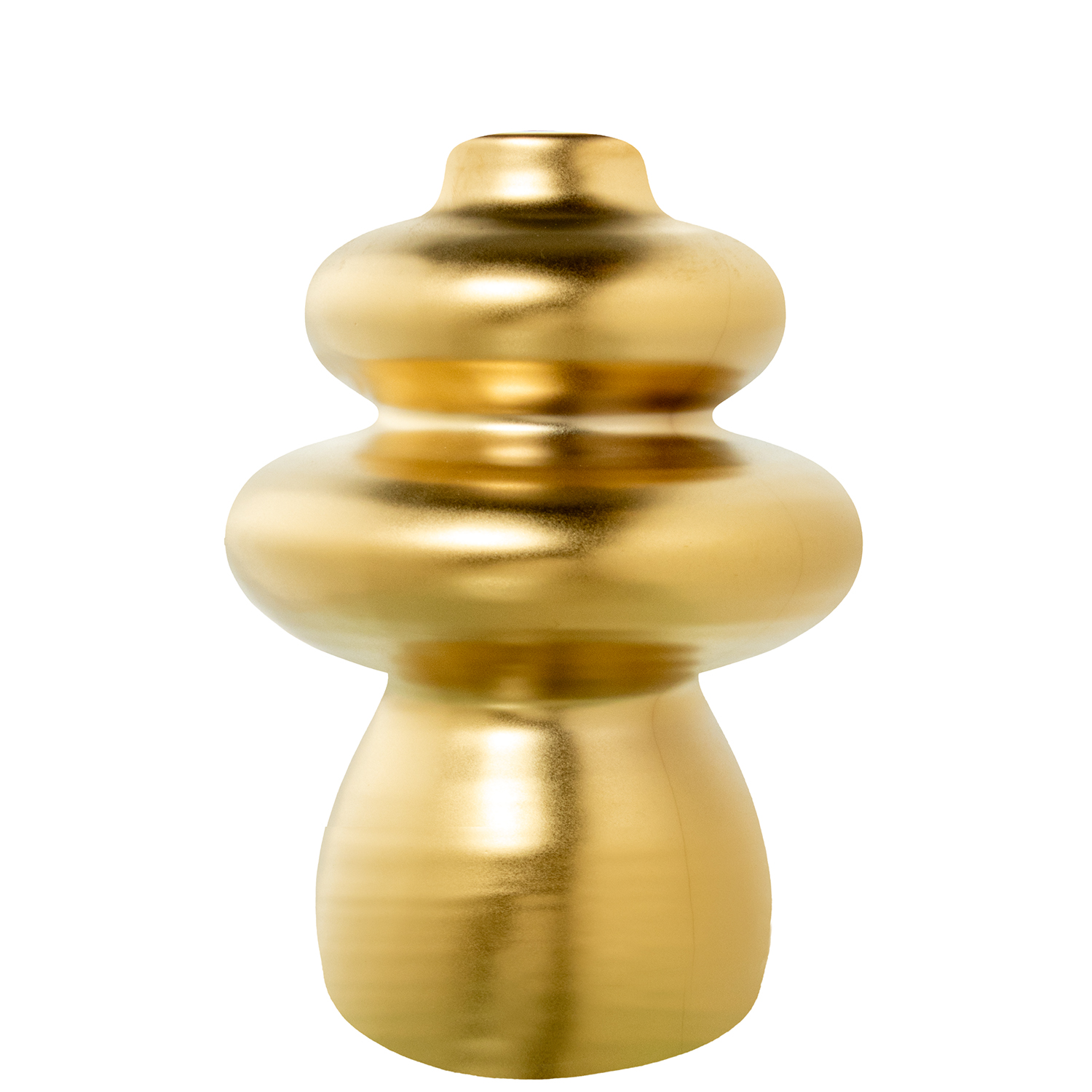 JARRON CERAMICA ABSTRACTO 25CM ORO MATE