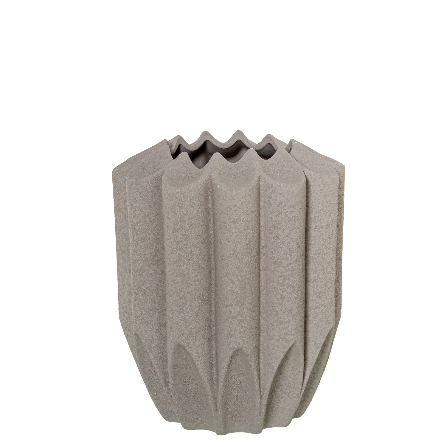 JARRÓN CERÁMICA 28CM MARRÓN CL