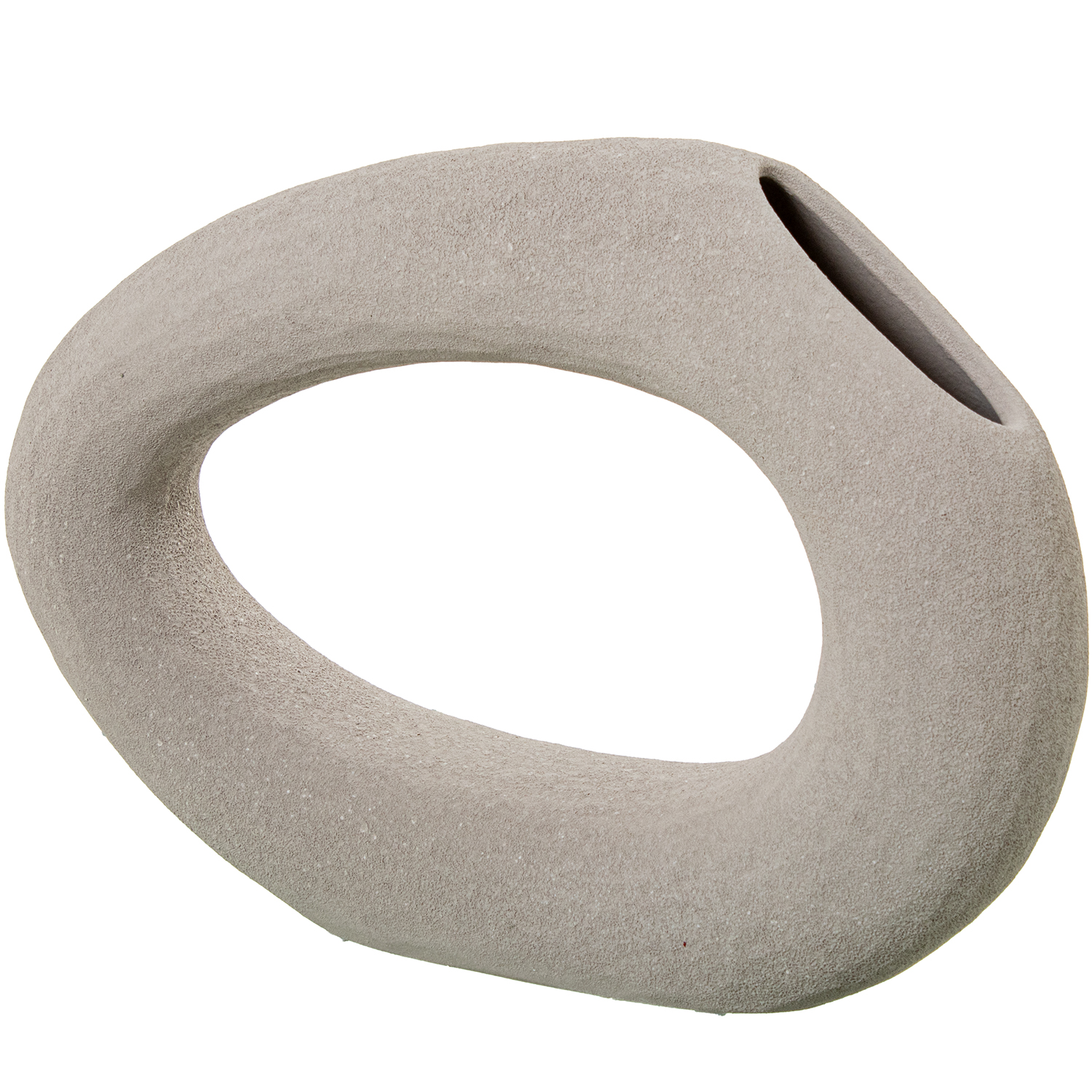 JARRON ARO CERAMICA 28CM MARRON OSCURO