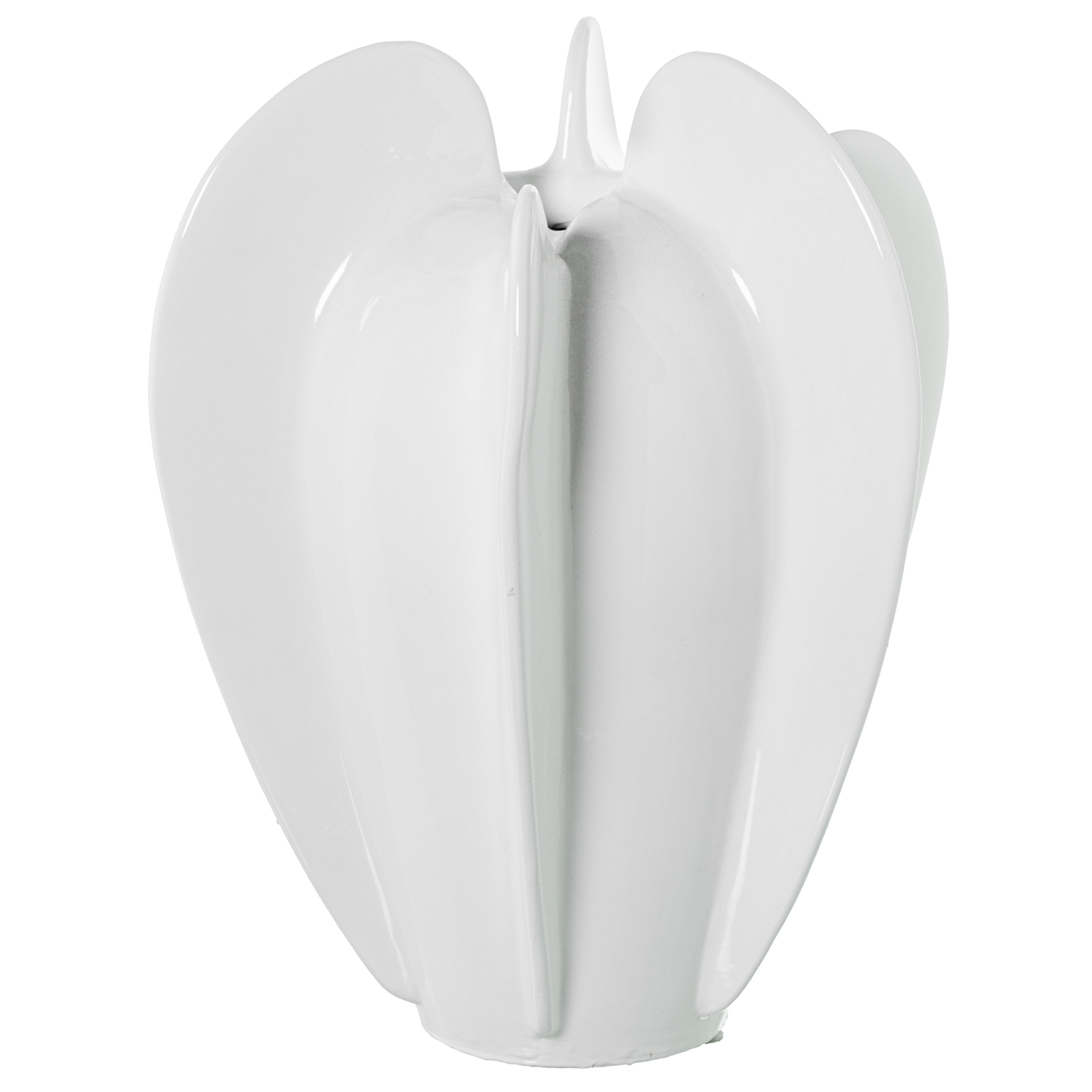 JARRÓN CERÁMICA 40CM BLANCO BRN CLARO