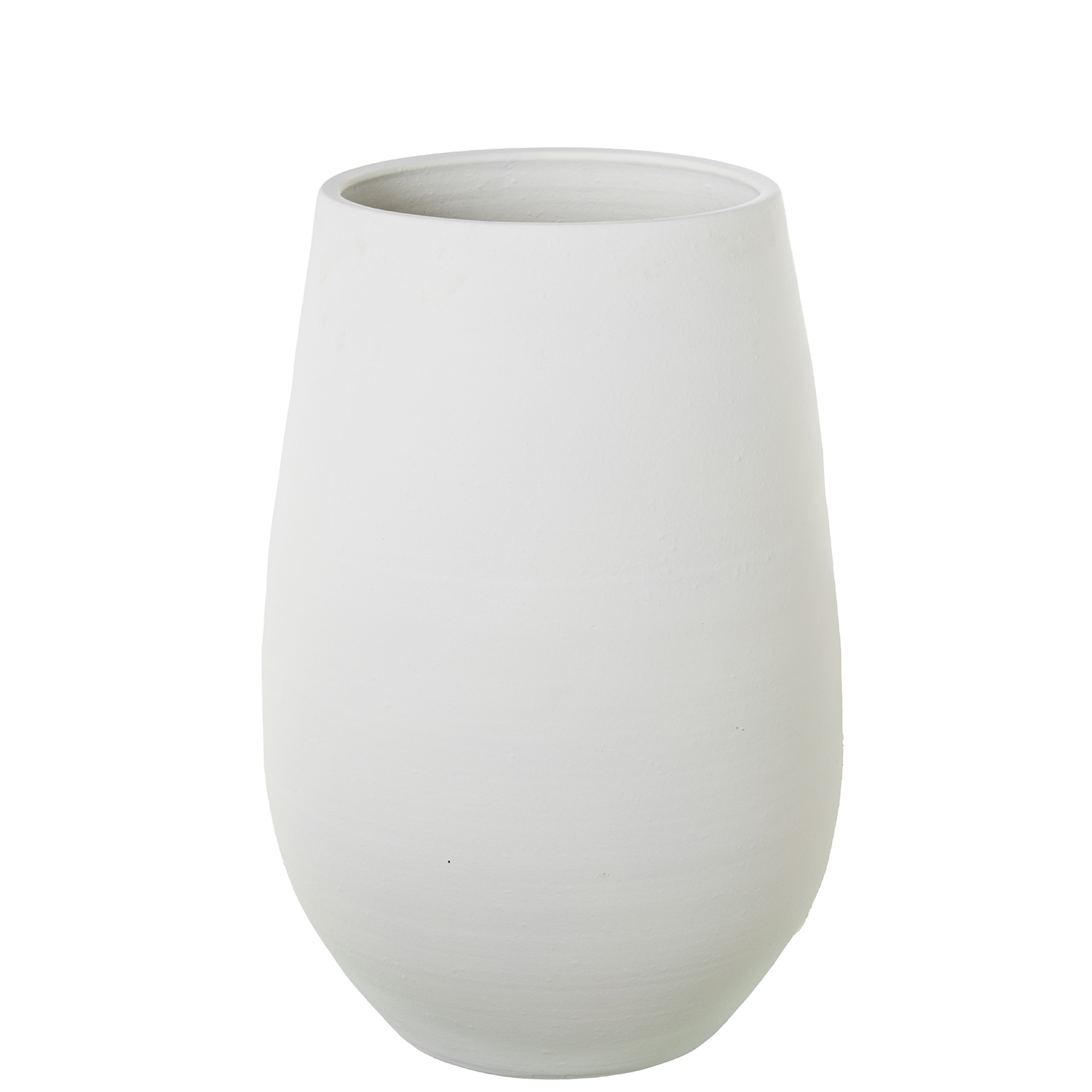JARRON CERAMICA 60CM BLANCO MACOTA ENVEJECIDA