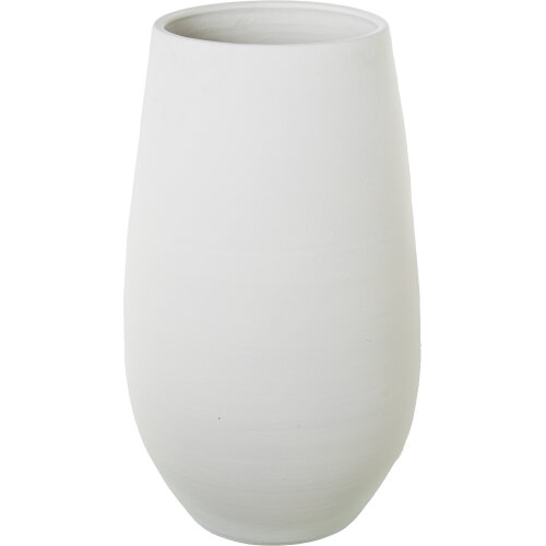 JARRON CERAMICA 70CM BLANCO MALLO