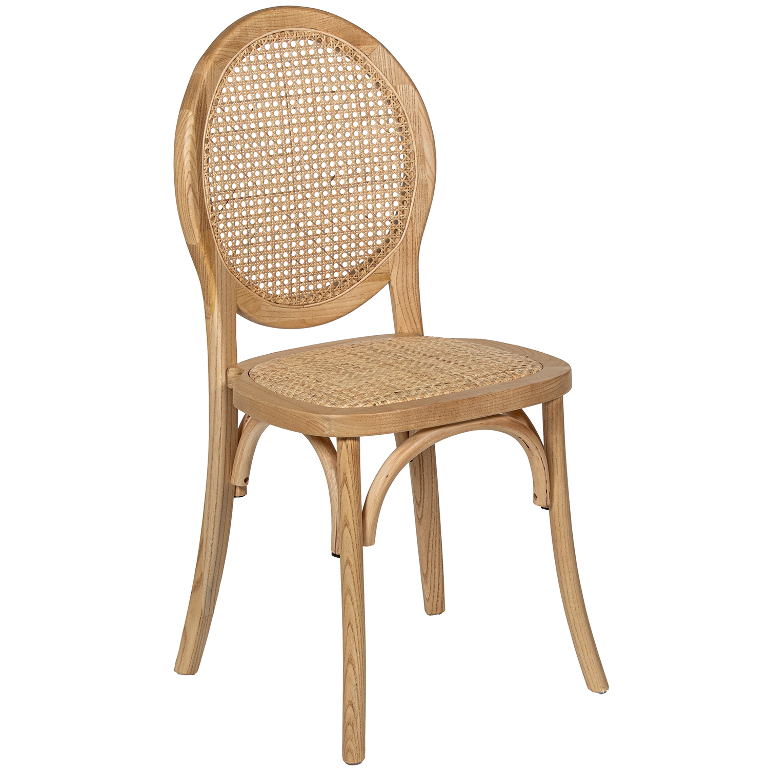 SILLA MADERA CEDRO NATURAL C/ENTO Y ESPALDAR DE RATÁN