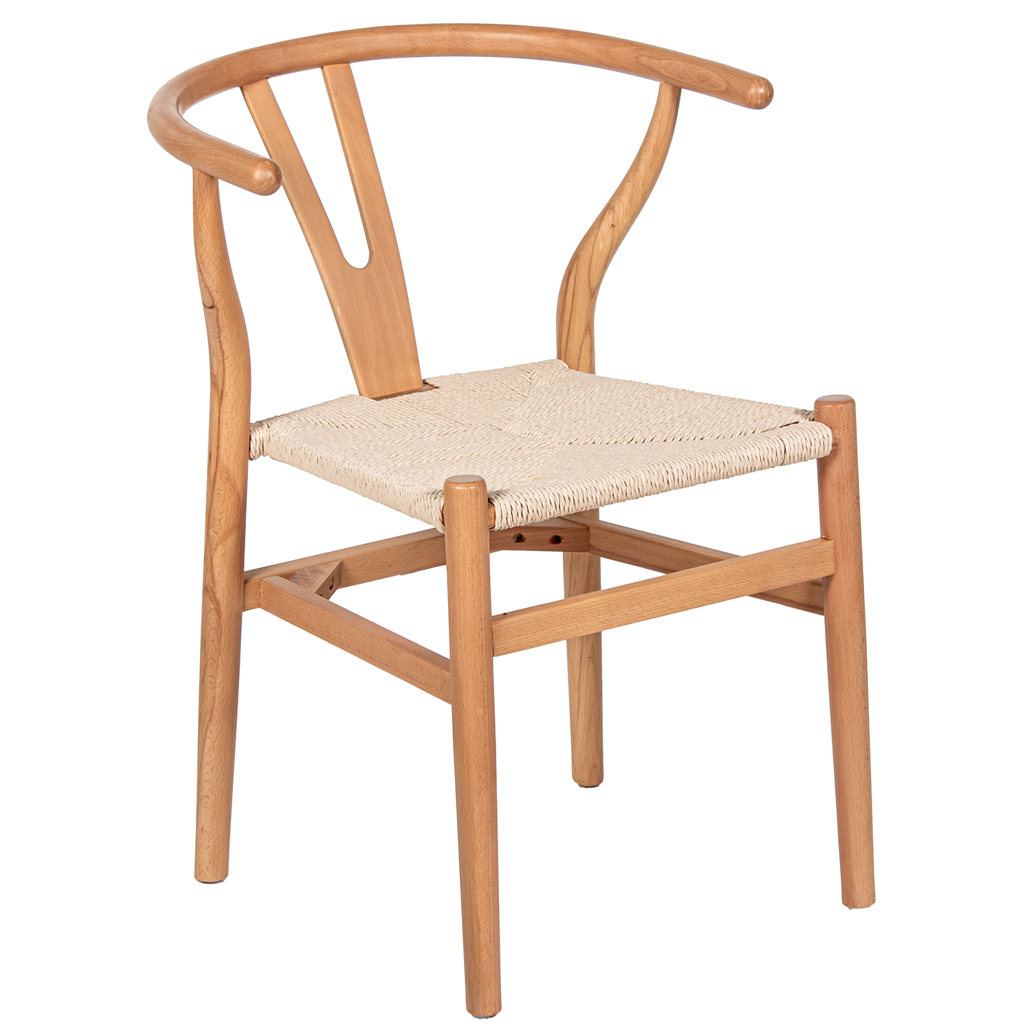 SILLA C/BRAZOS MADERA HAYA NATSPALDAR Y ASIENTO DE RATÁN