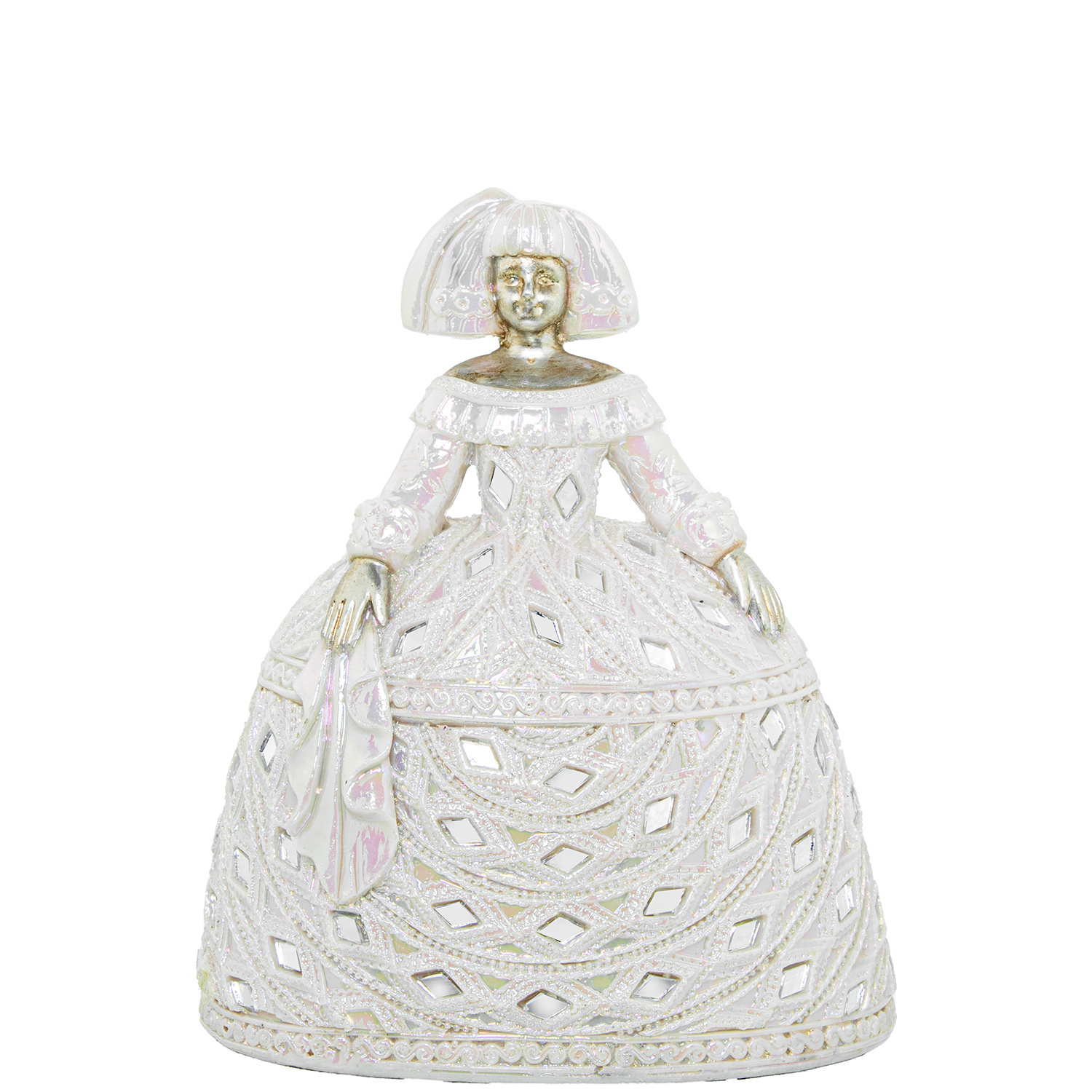 FIGURA MENINA 18CM RESINA BLAN