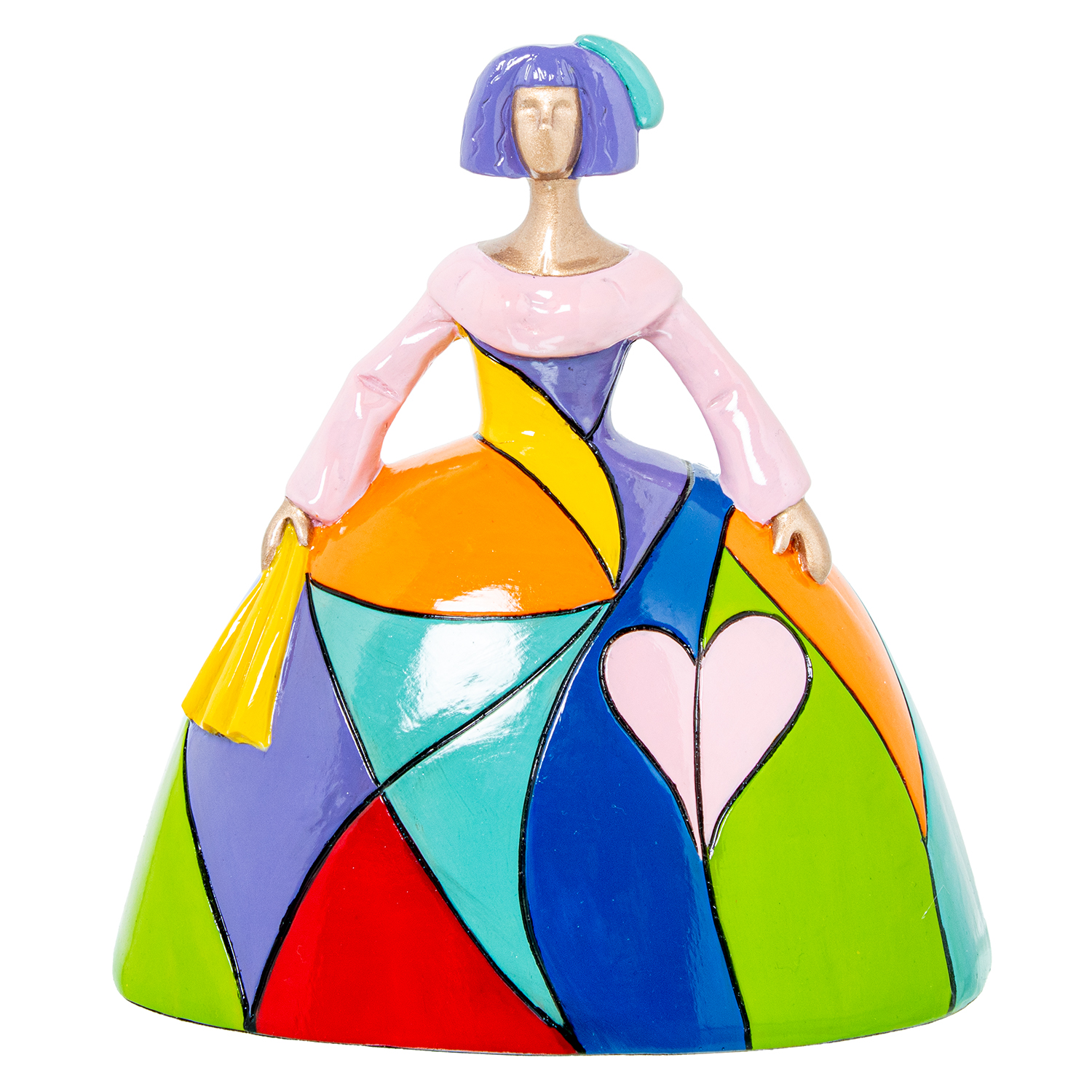 FIGURA MENINA 21CM RESINA COLOCA C/ESPEJOS