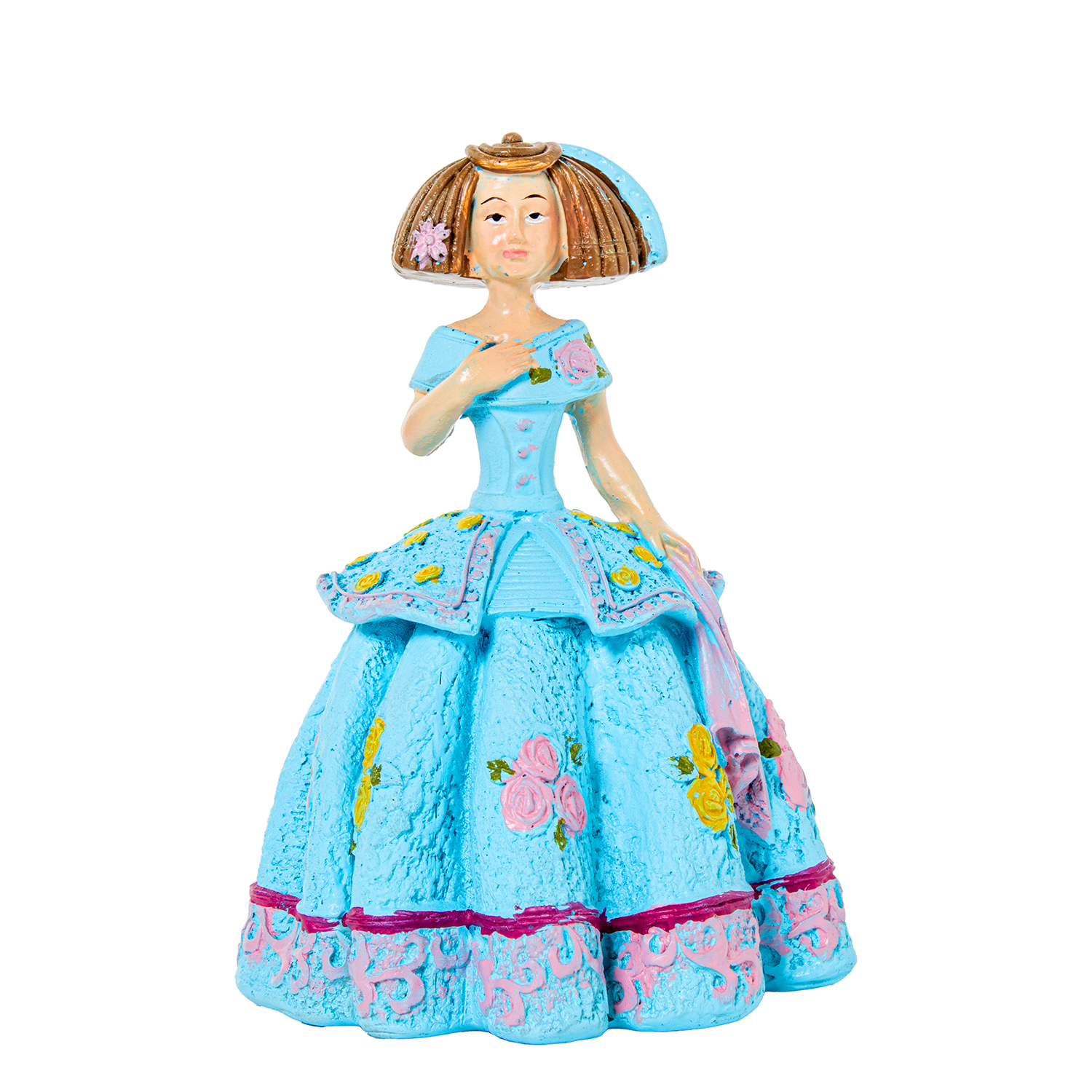 FIGURA RESINA MENINA CELESTE