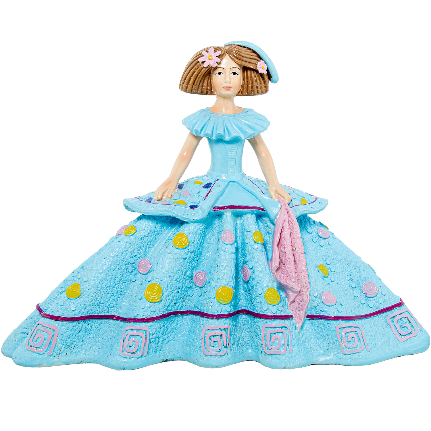 FIGURA RESINA MENINA CELESTE