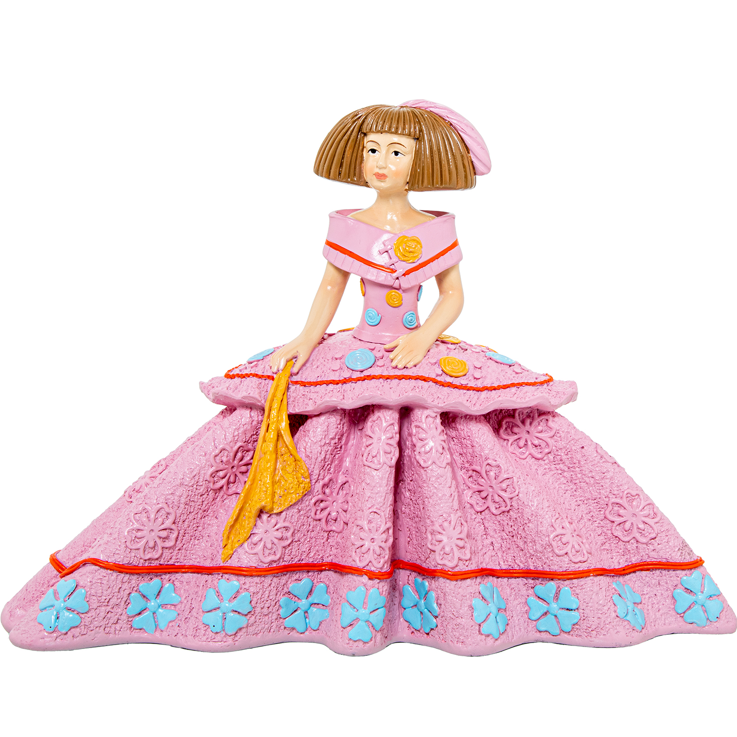 FIGURA RESINA MENINA ROSA