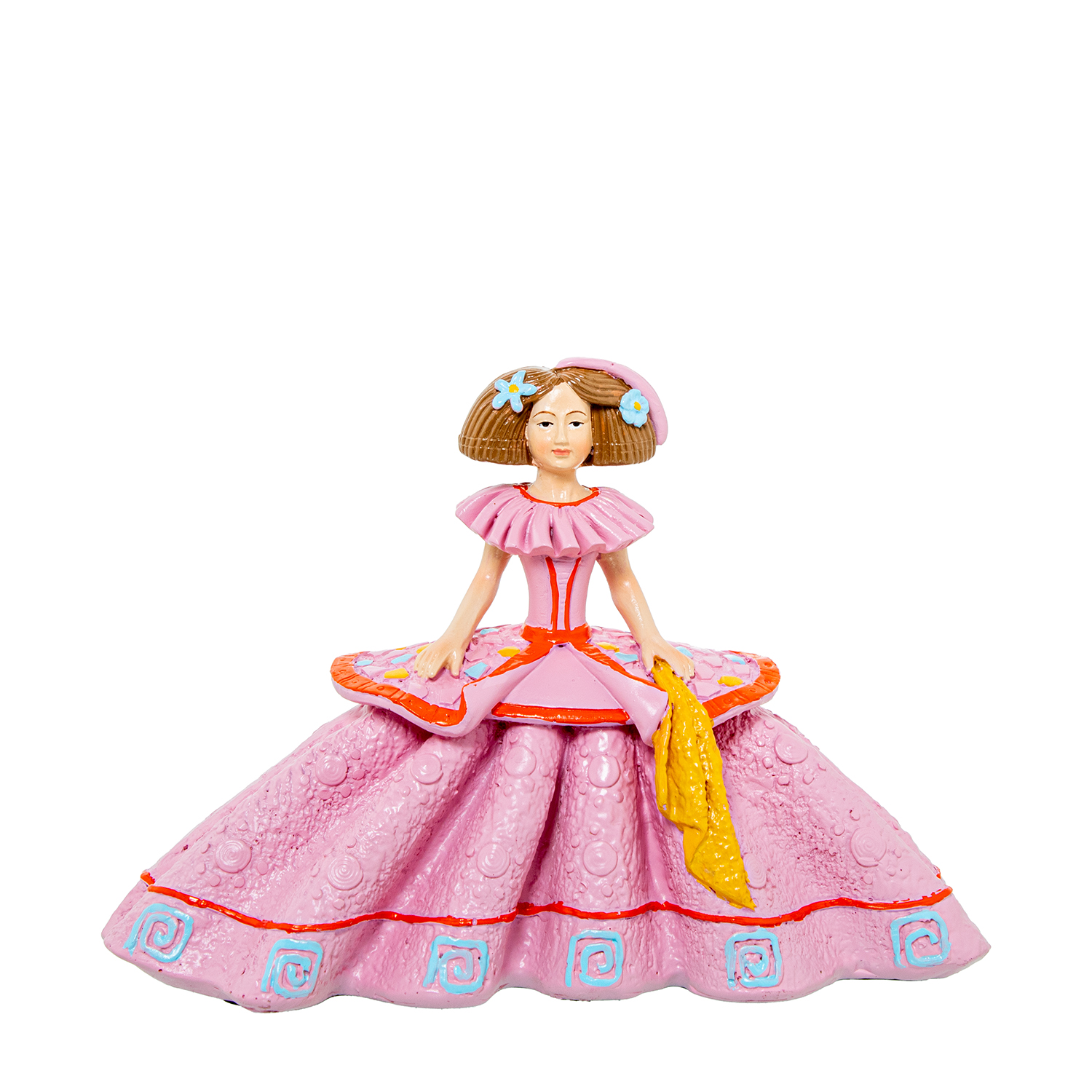FIGURA RESINA MENINA ROSA