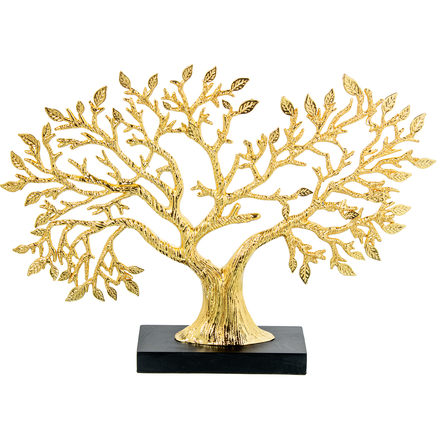 FIGURA METAL ÁRBOL DORADO C/BA