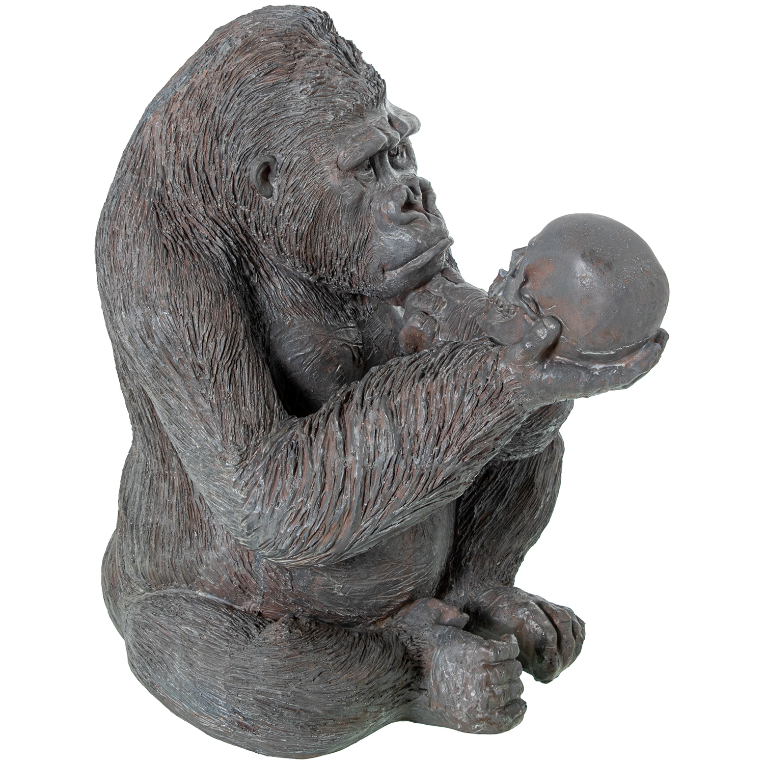 FIGURA RESINA GORILA C/CALAVERDA/NÁCAR