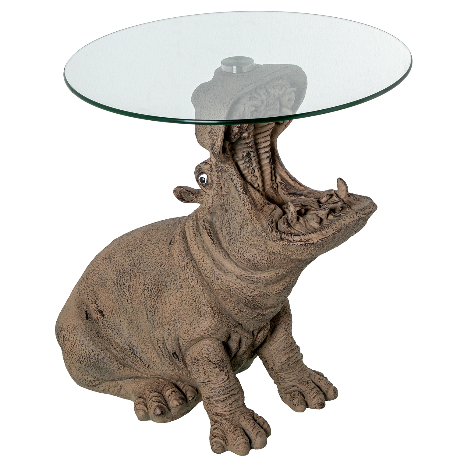 MESA AUXILIAR CRISTAL C/BASE ROLOR BRILLO
