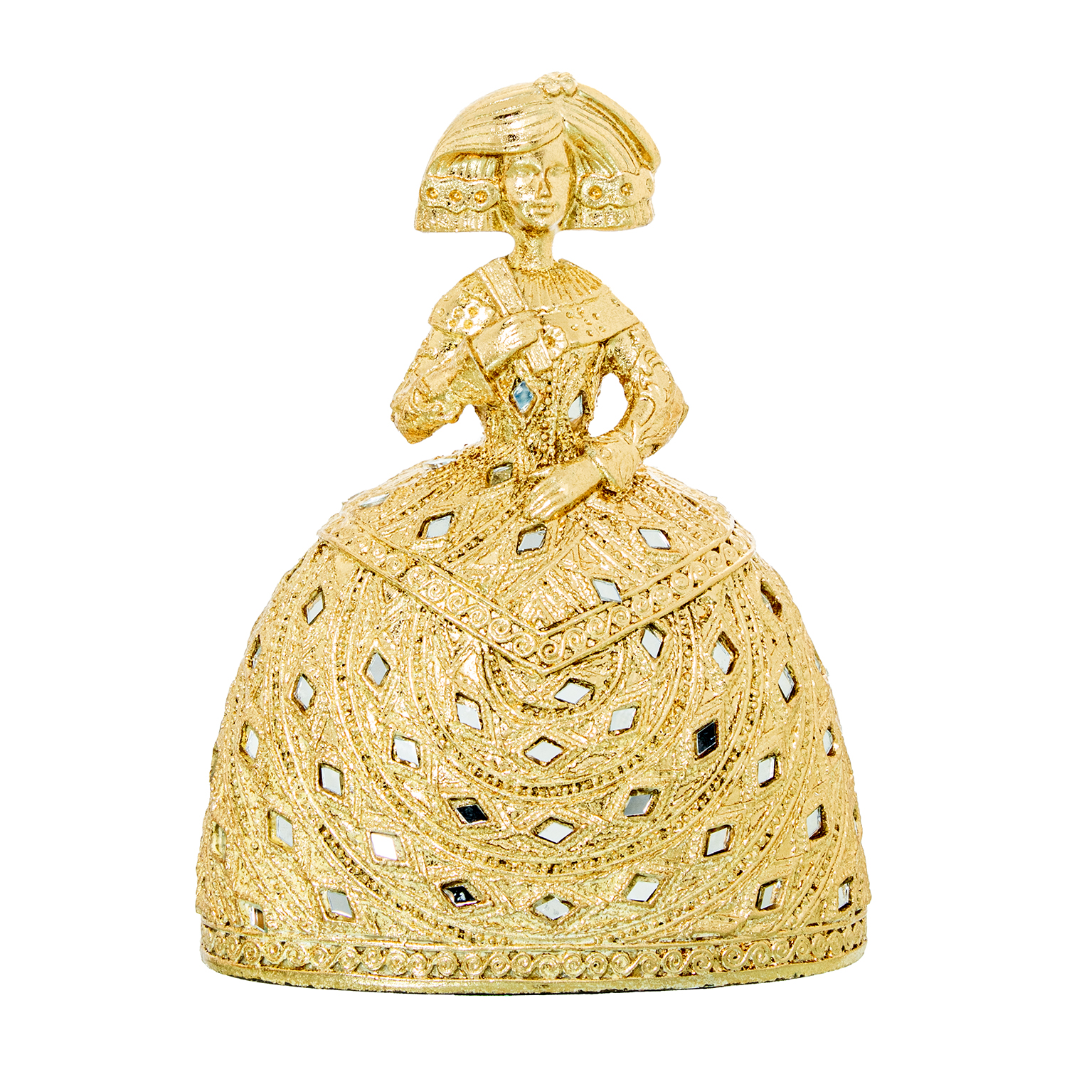 FIGURA MENINA 22CM RESINA DORA