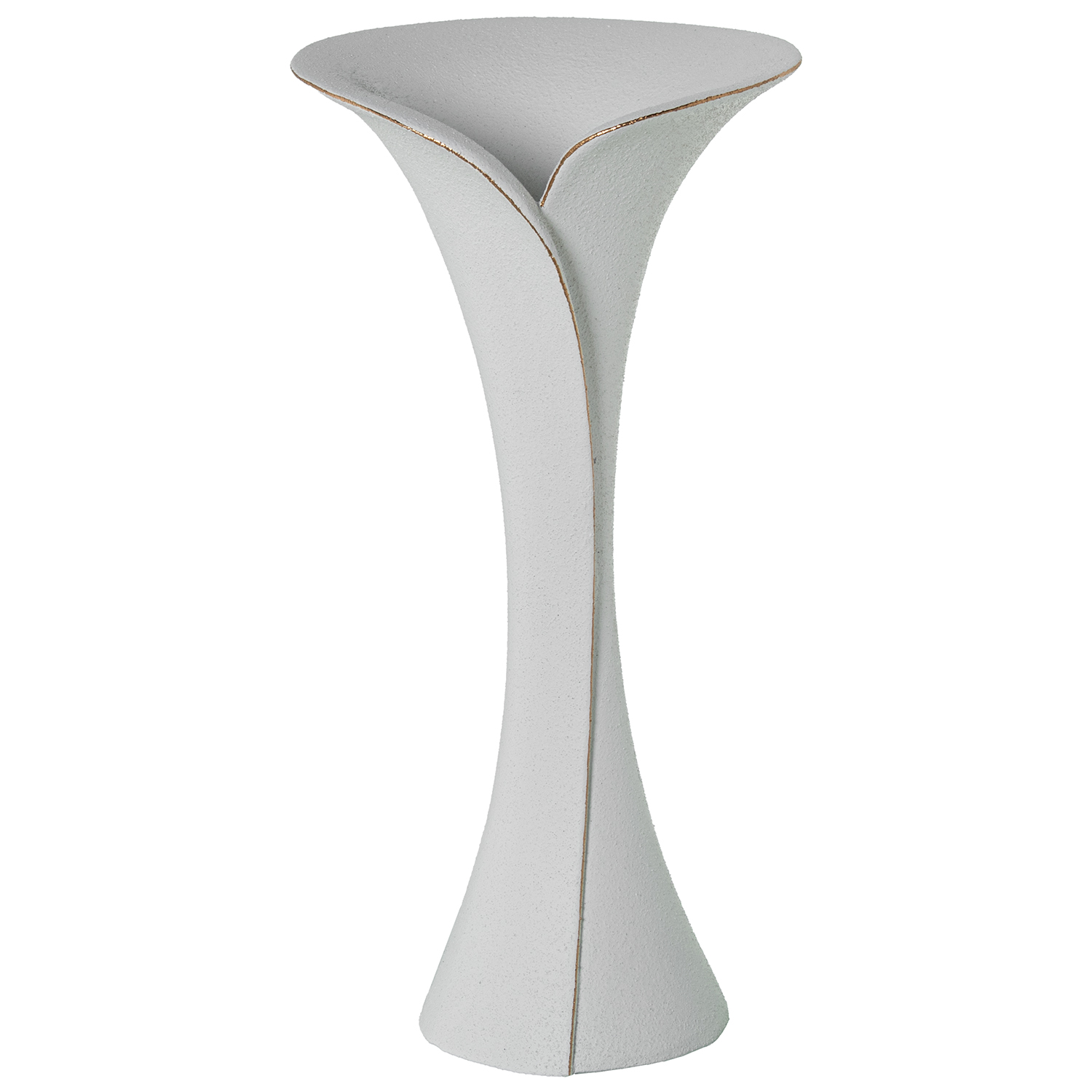 JARRON CERAMICA 53CM BLANCO/OR BLANCO/ORO ACABADO ARENA