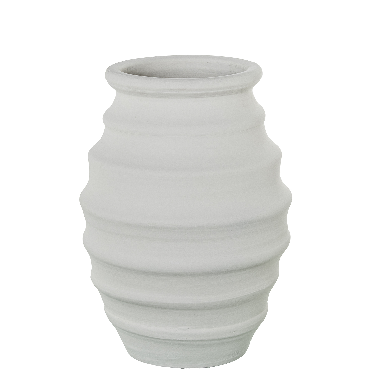 JARRÓN CERÁMICA 43CM BLANCO MATE