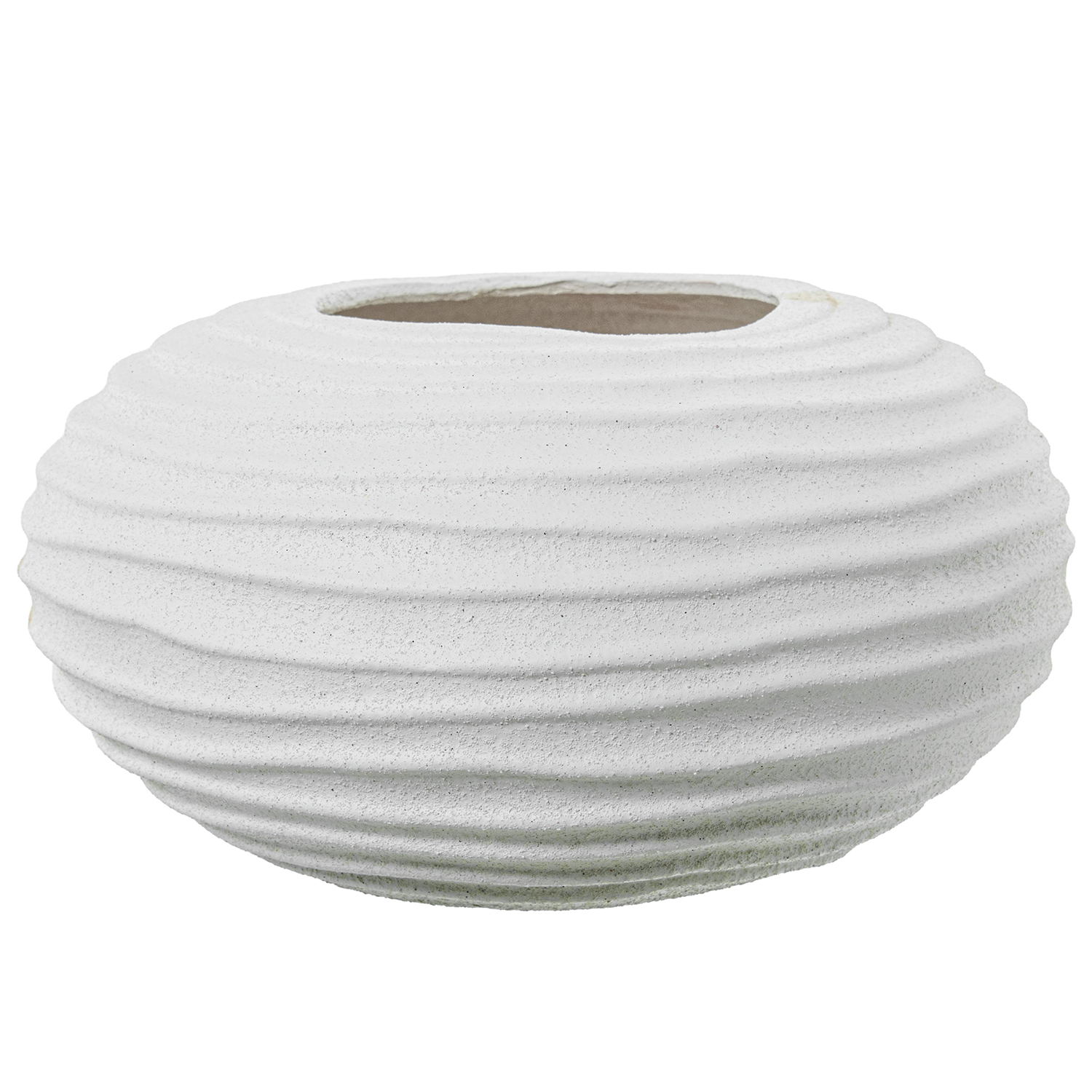 CENTRO CERÁMICA ø34CM BLANCO ACA BLANCO ACABADO ARENA