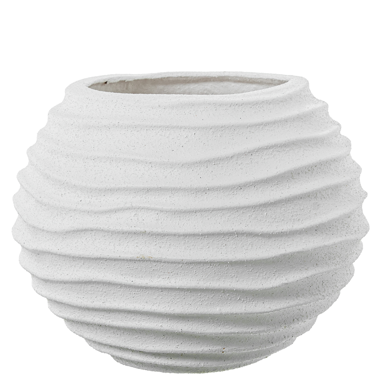 CENTRO CERAMICA ø26CM BLANCO ACABADO ARENA