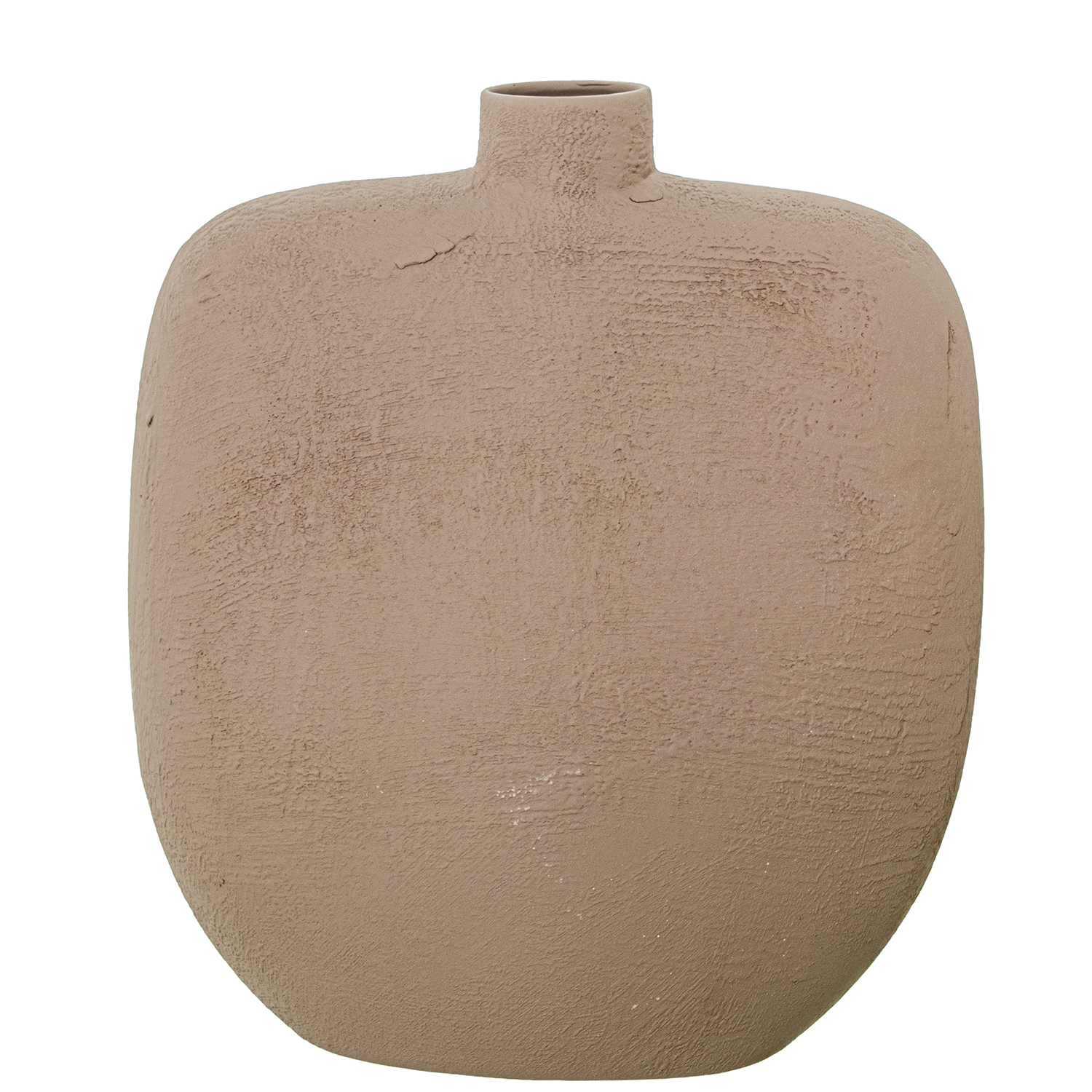 JARRÓN BOTELLA CERÁMICA 32CM MARRON RUGOSO
