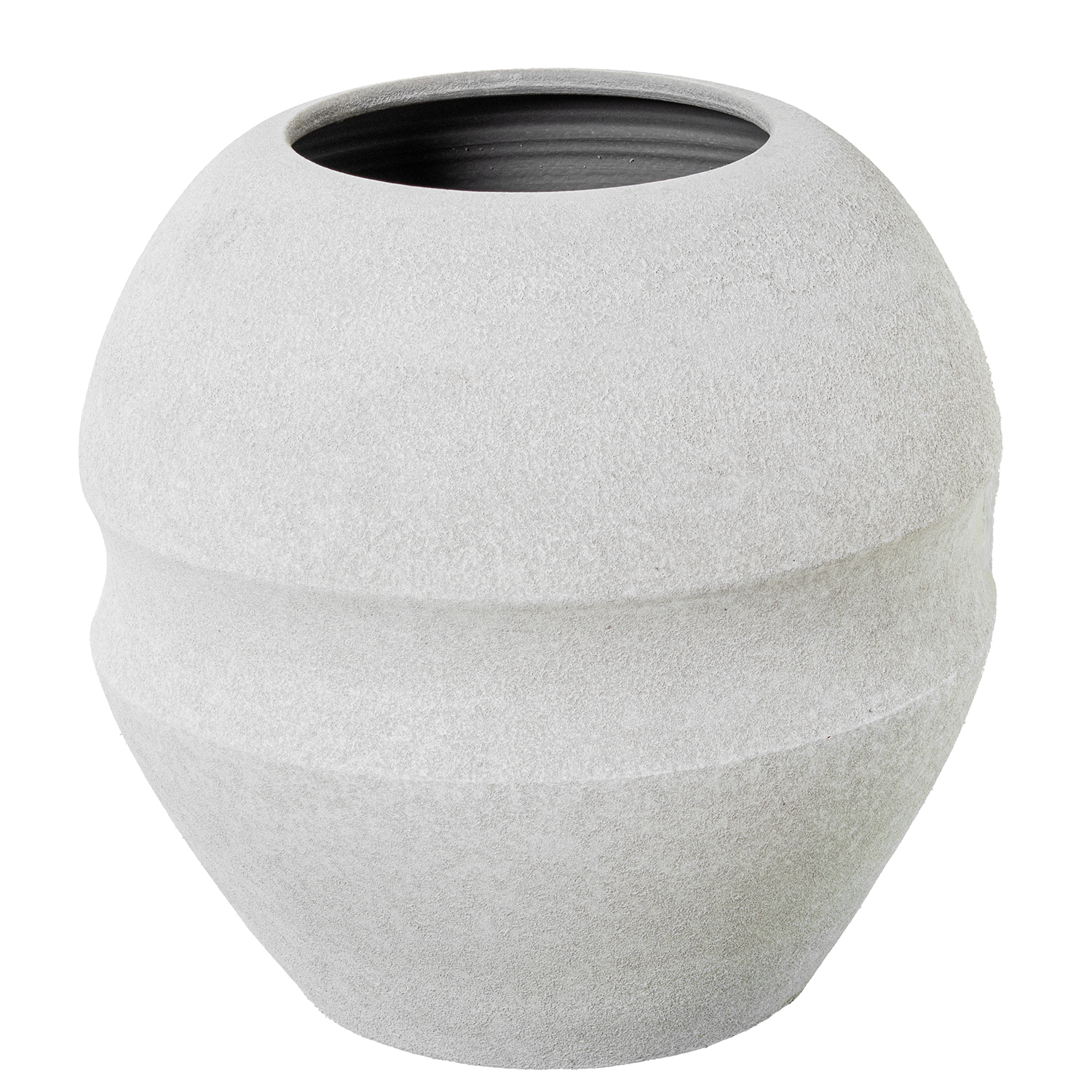 JARRÓN CERÁMICA 40CM GRIS AREN BEIGE ARENA